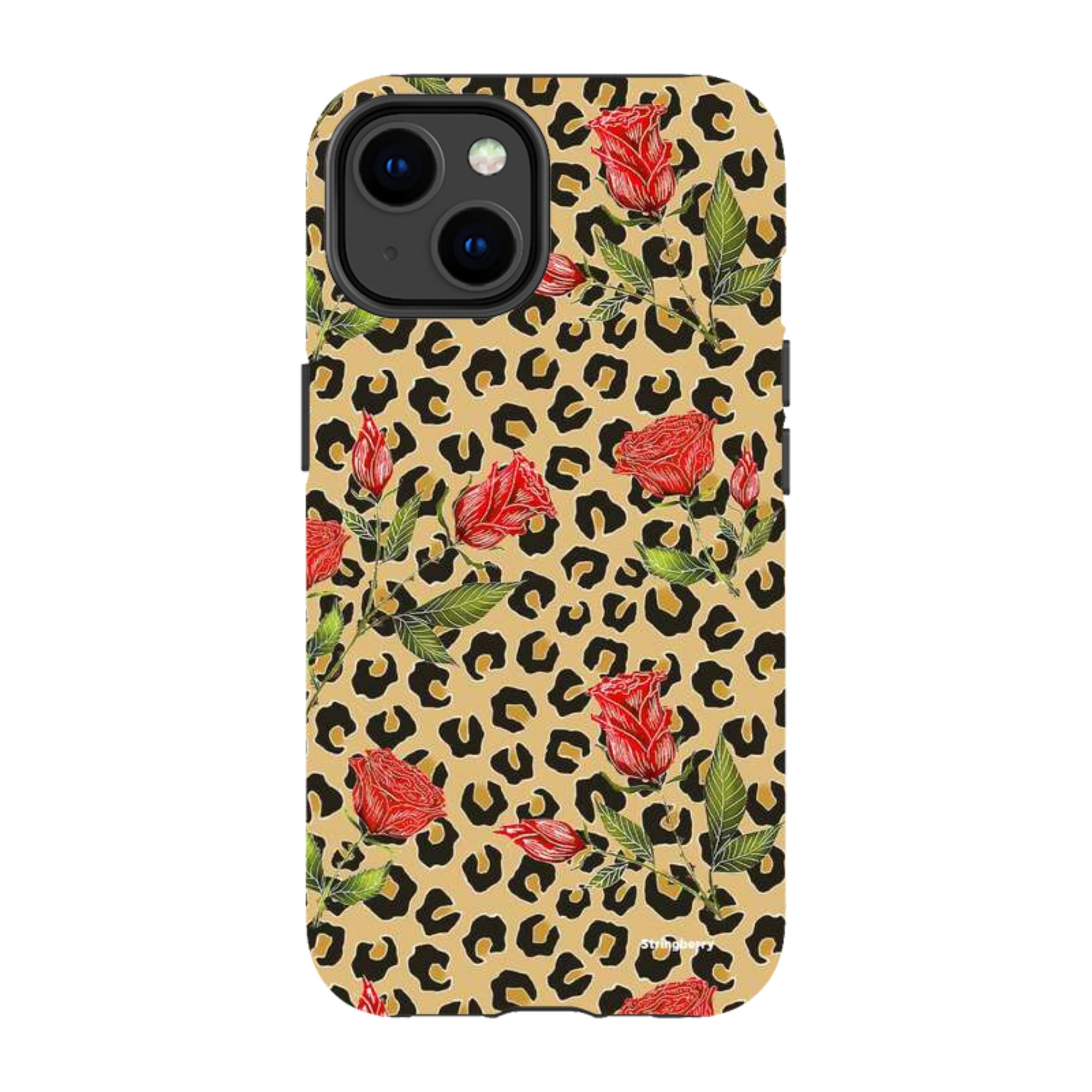 iPhone MagSafe Tough Case - Leopard Print Rose Pattern By Catherine Rowe