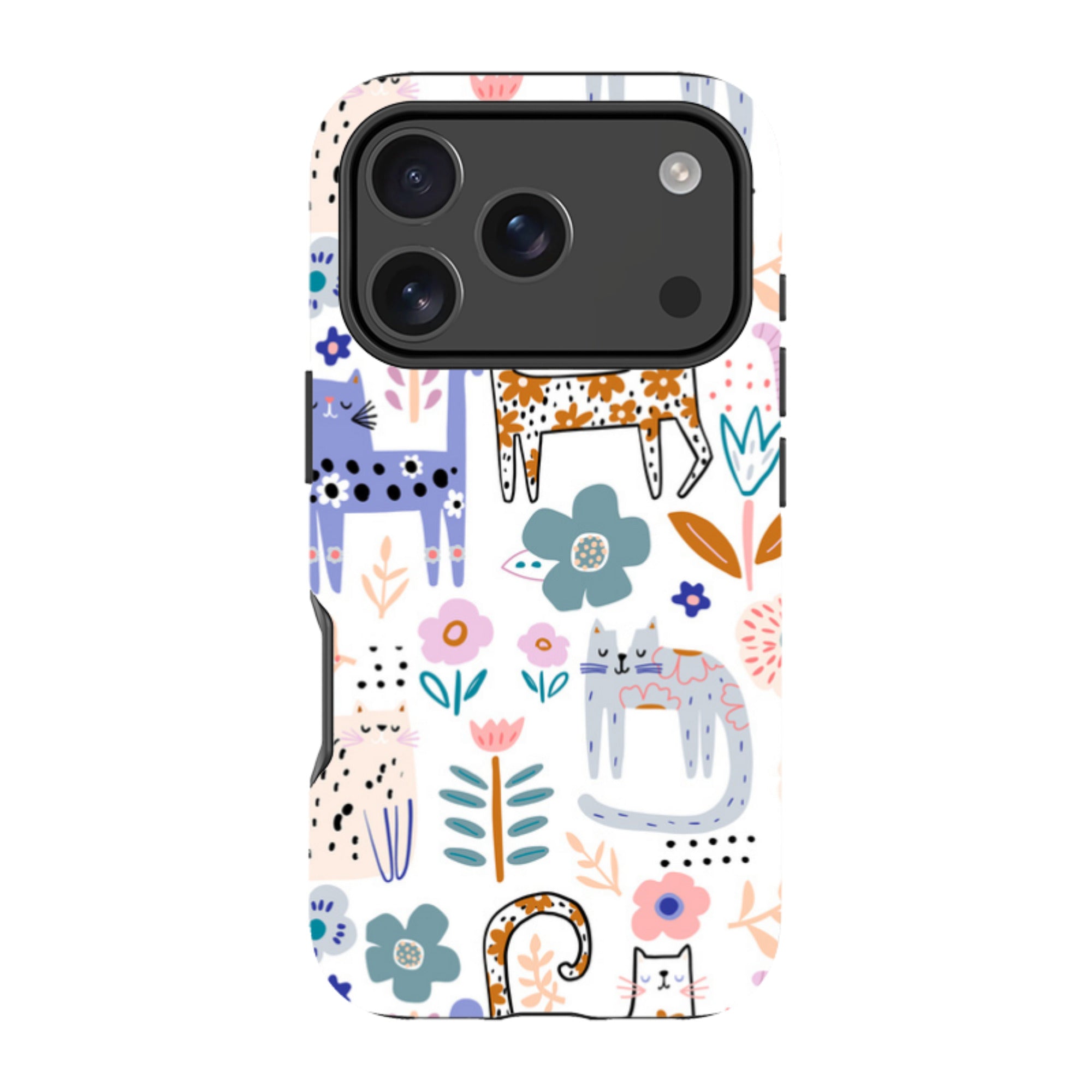 iPhone MagSafe Tough Case -  Floral Cats