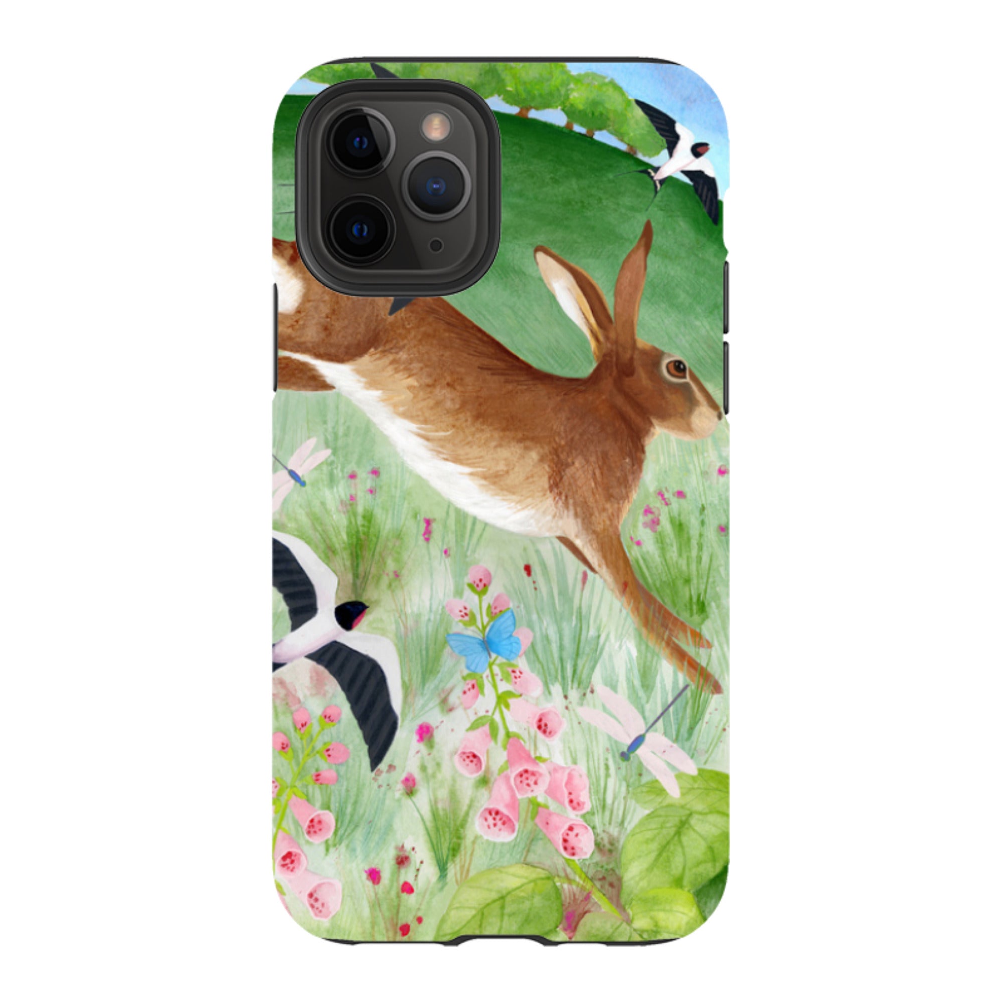 iPhone Tough Case - Hares And Swallows By Bex Parkin