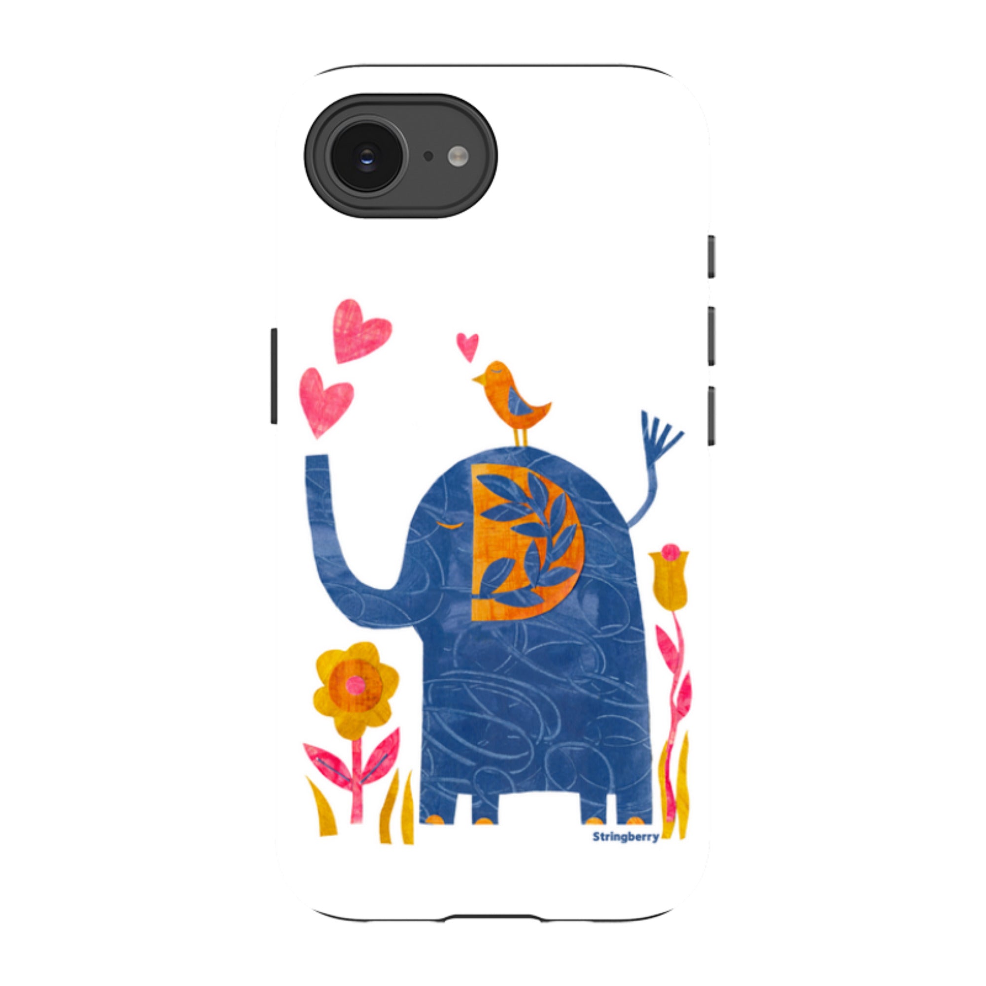 iPhone Tough Case - Elephant In Love By Tracey English
