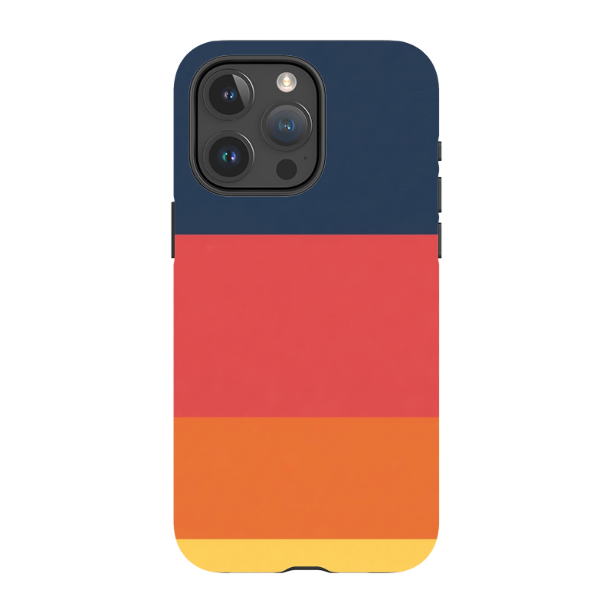 iPhone MagSafe Tough Case - Navy Blue & Orange Gingham