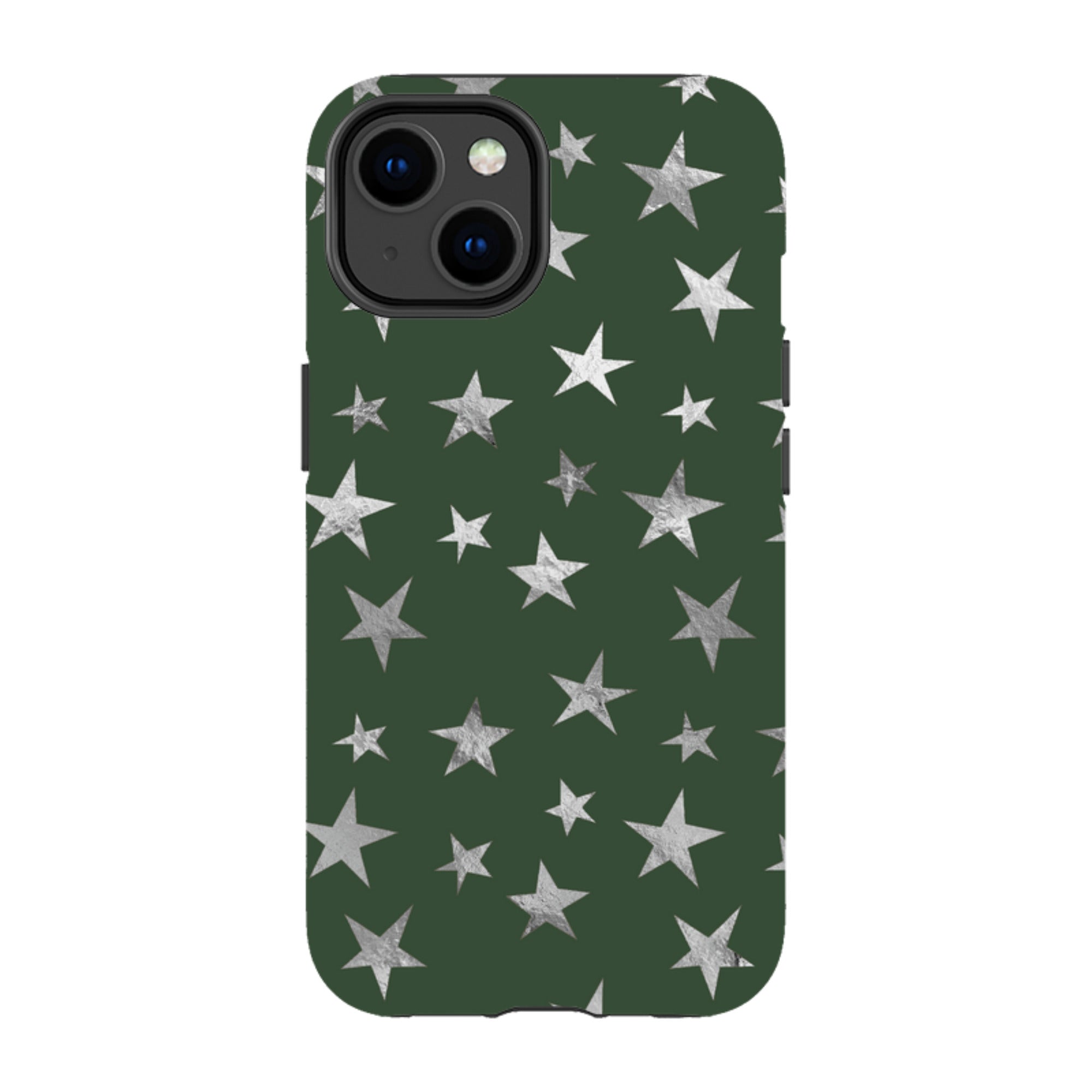 iPhone Tough Case - Green and Silver Stars