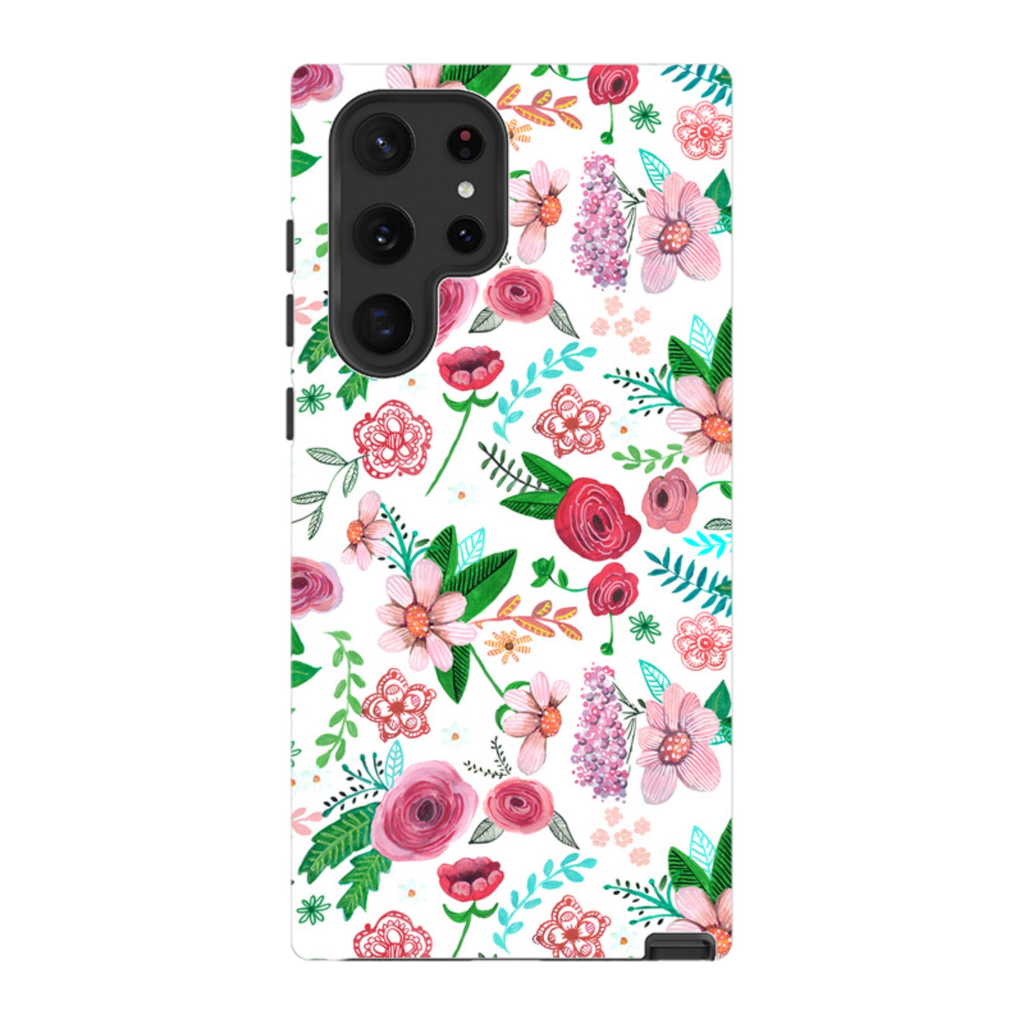 Samsung Tough Case - White Floral By Caroline Bonne Muller