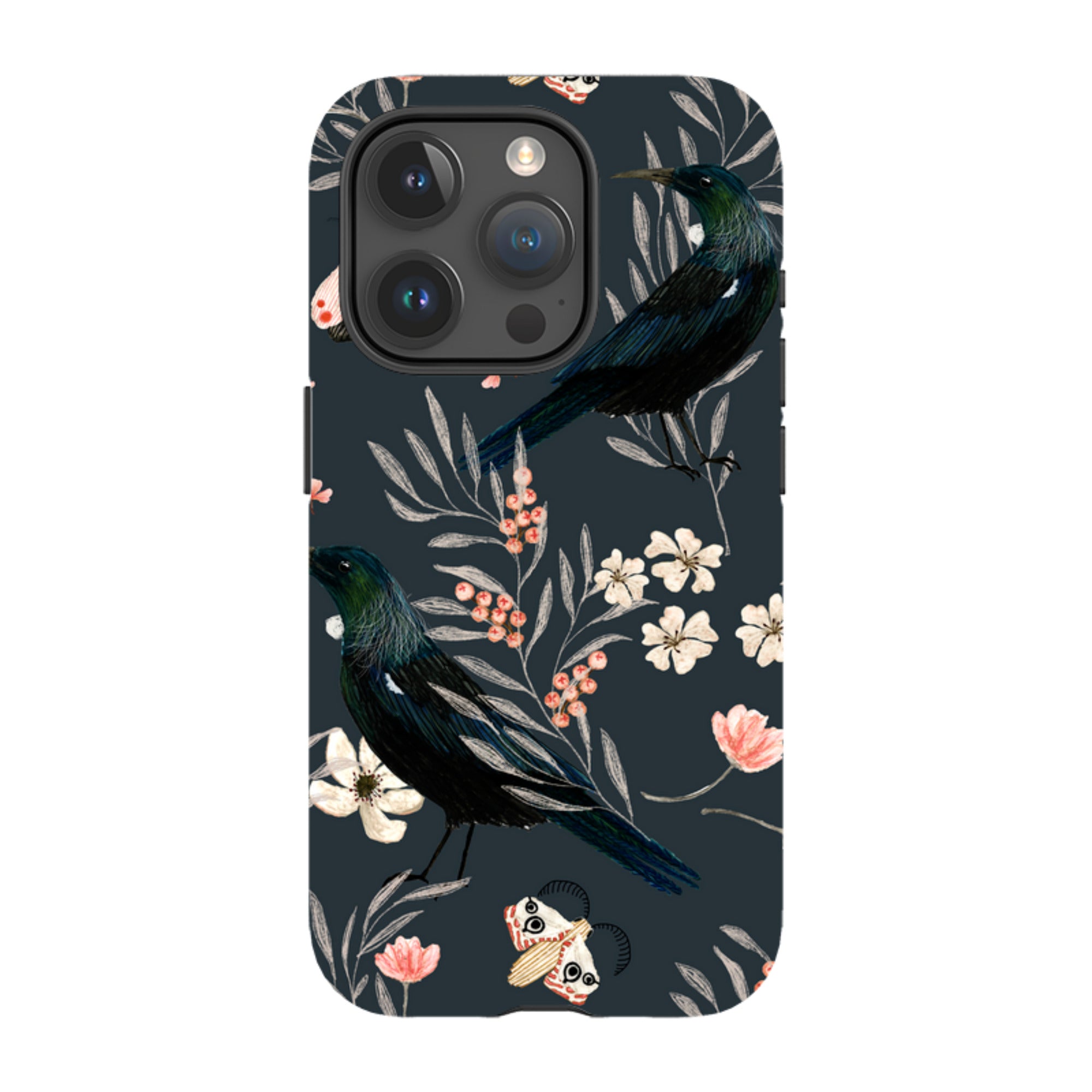 iPhone MagSafe Tough Case - Moths and Tuis By Katherine Quinn