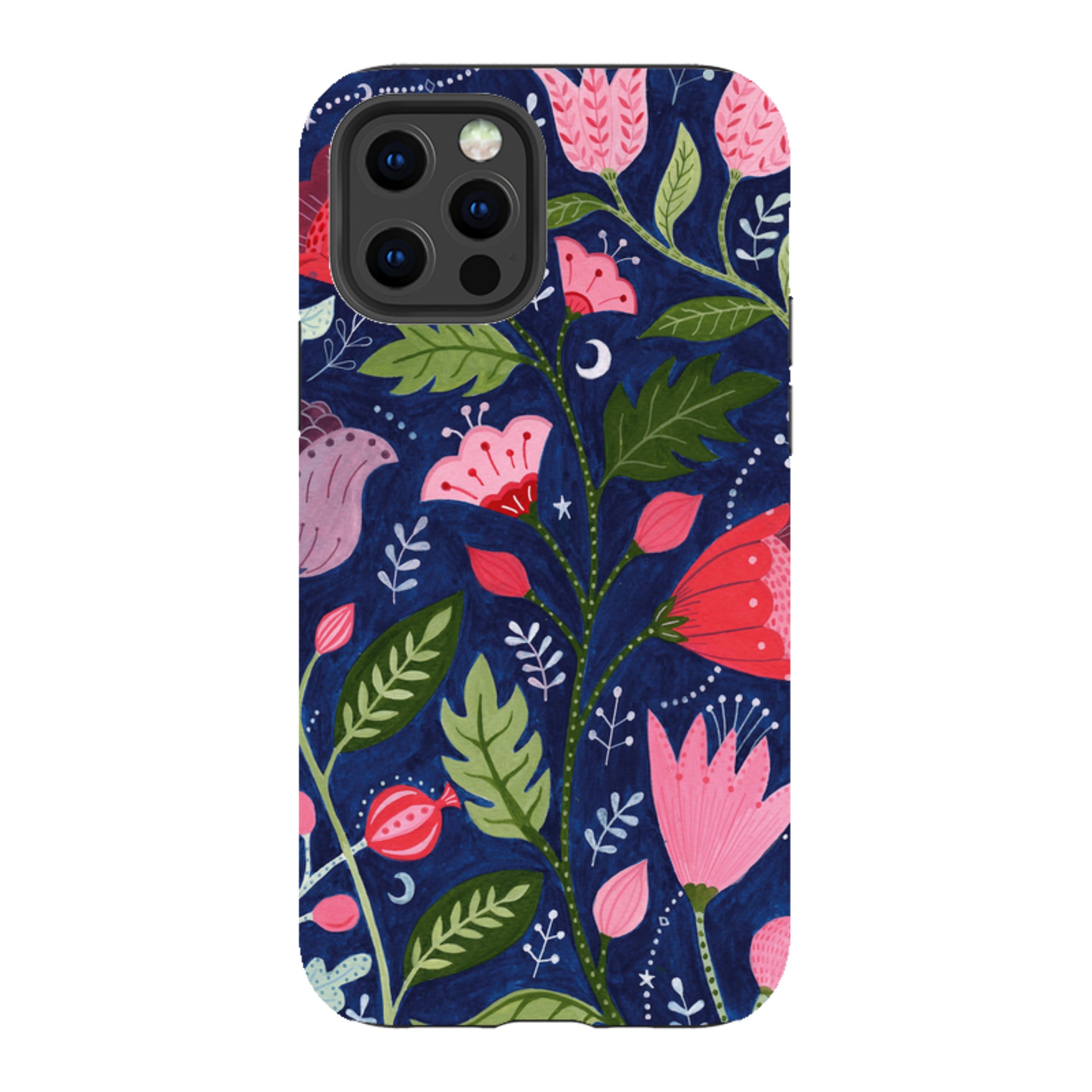 iPhone Tough Case - Flowers On Blue By Bex Parkin