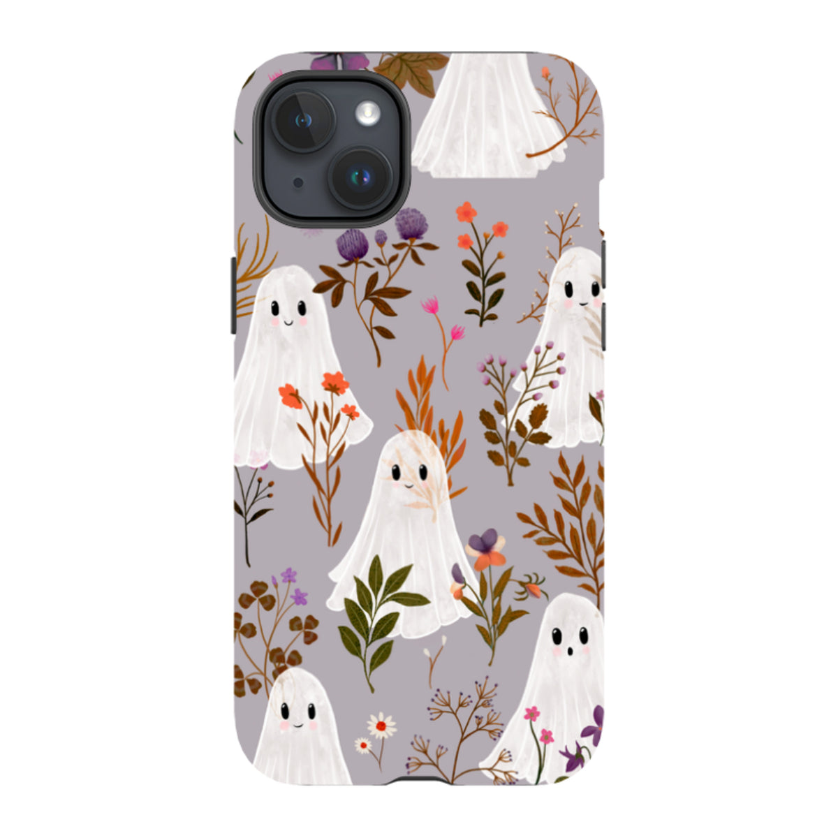 iPhone Tough Case - Ghost in the Garden - Mauve By Katherine Quinn