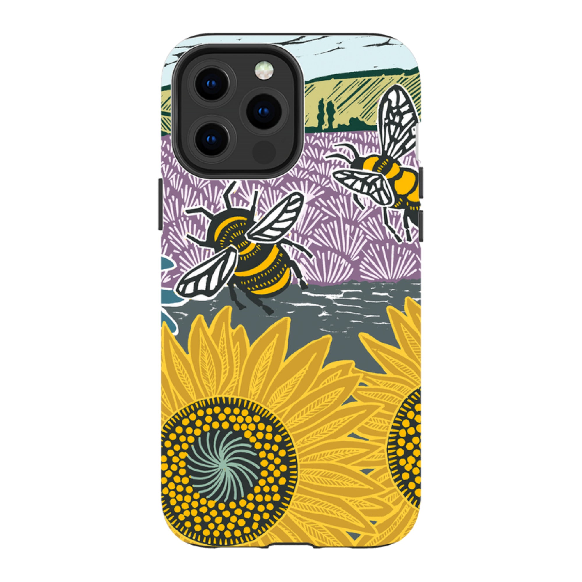 iPhone Tough Case - Bees And Sunflowers By Kate Heiss