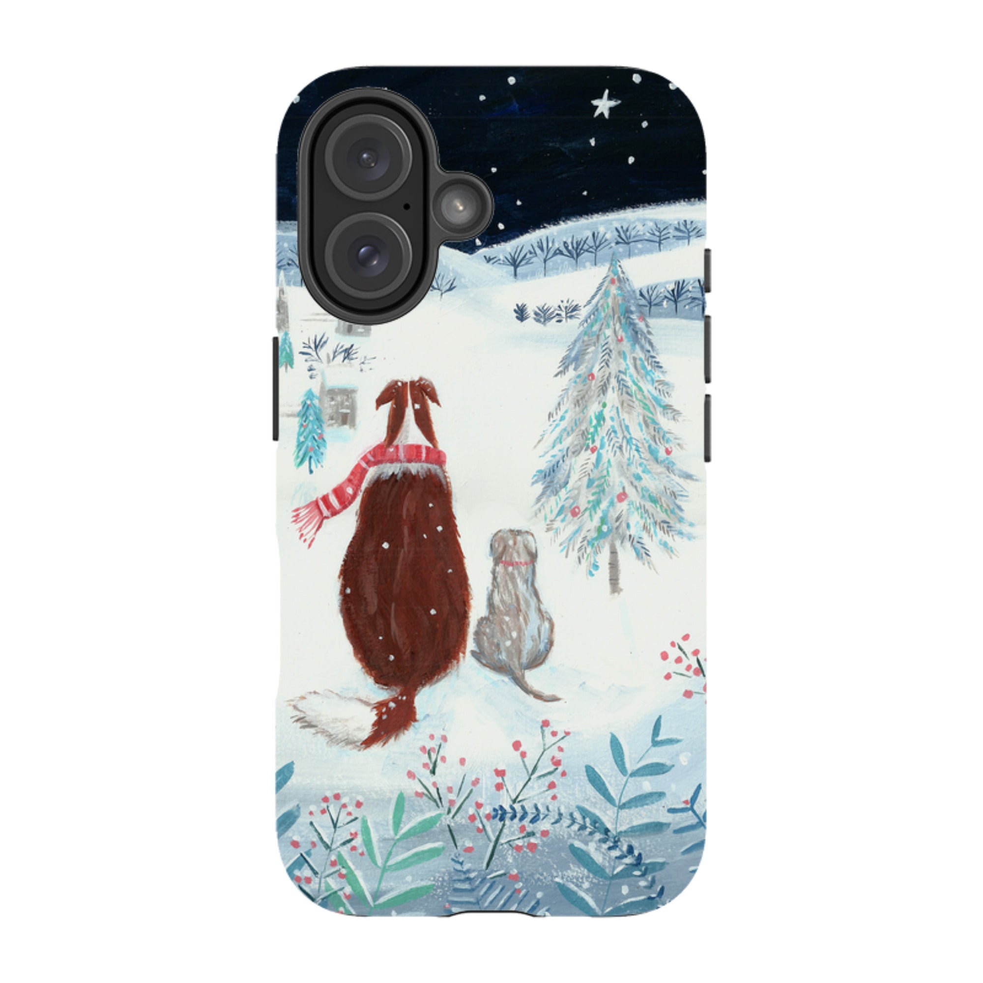 iPhone Tough Case - Snow Dogs By Mary Stubberfield