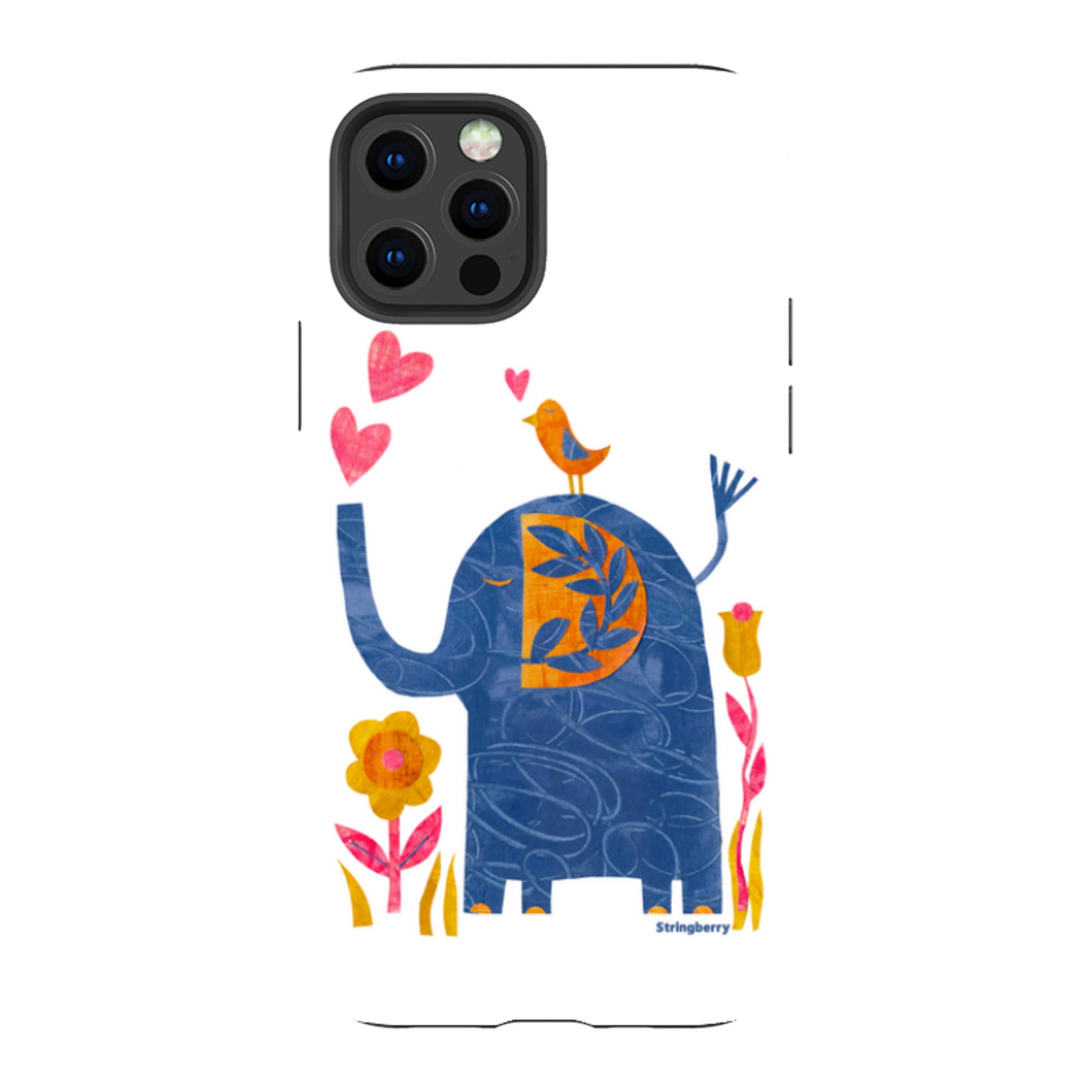 iPhone Tough Case - Elephant In Love By Tracey English