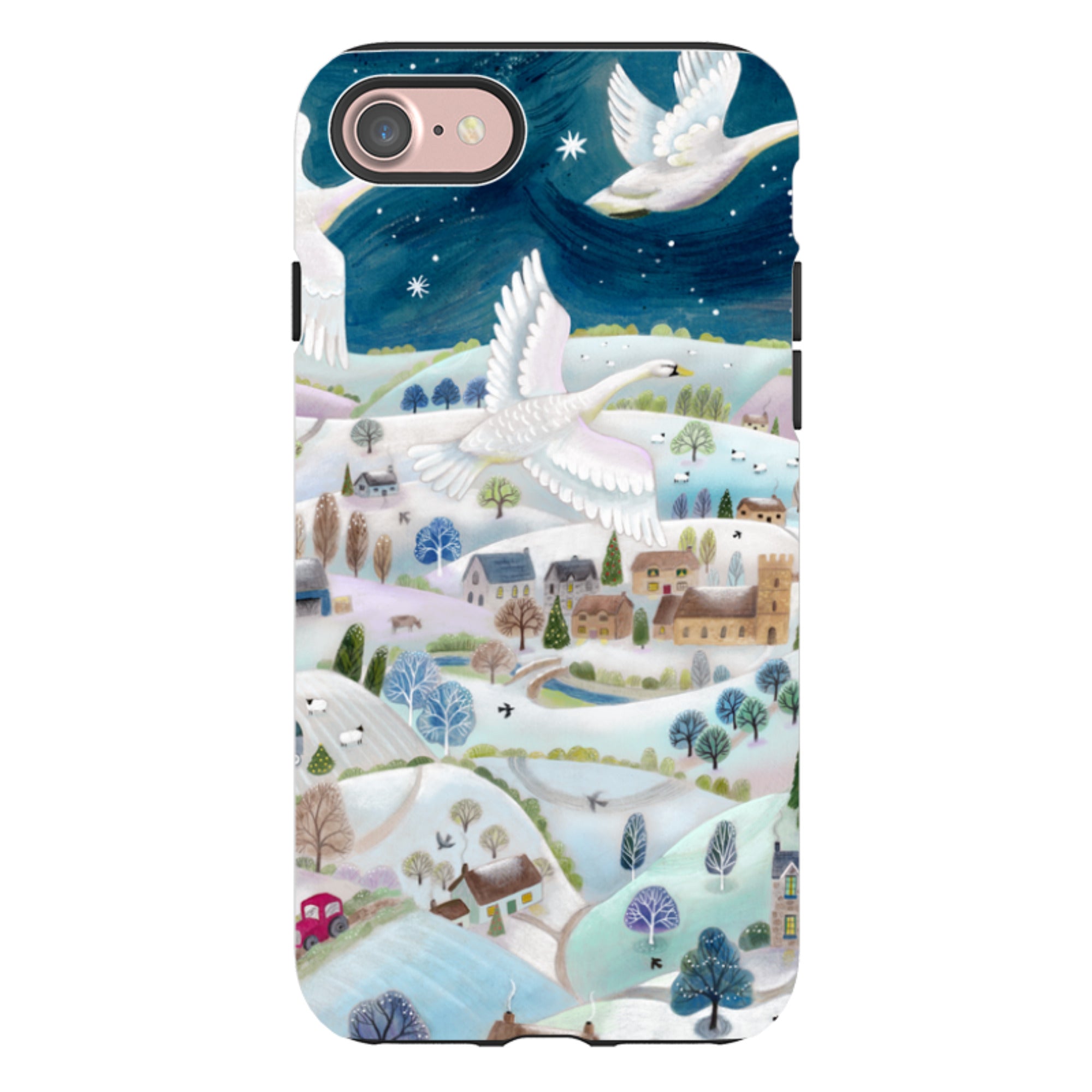 iPhone Tough Case - Winter Swans By Bex Parkin