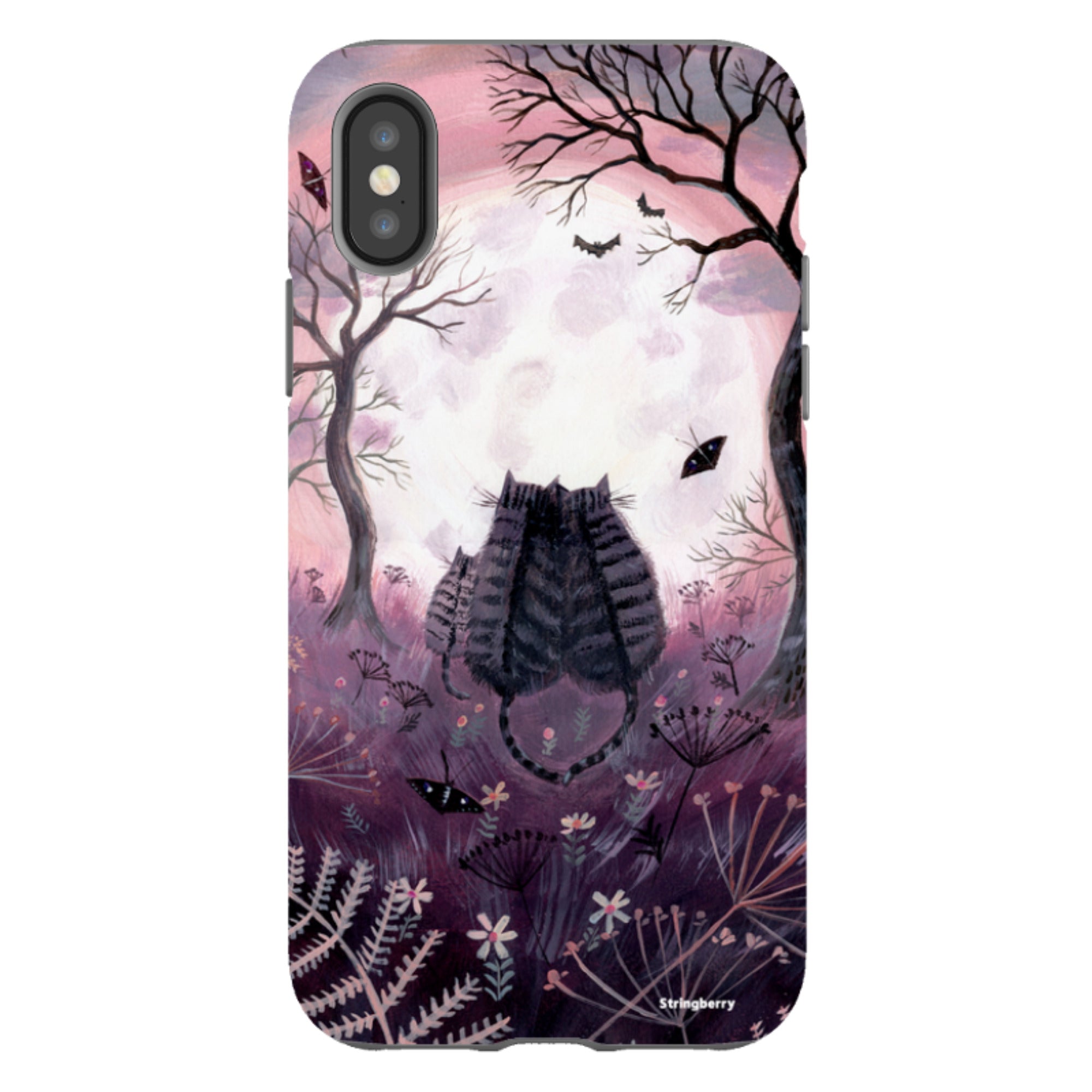 iPhone Tough Case - Spooky Cats By Mary Stubberfield