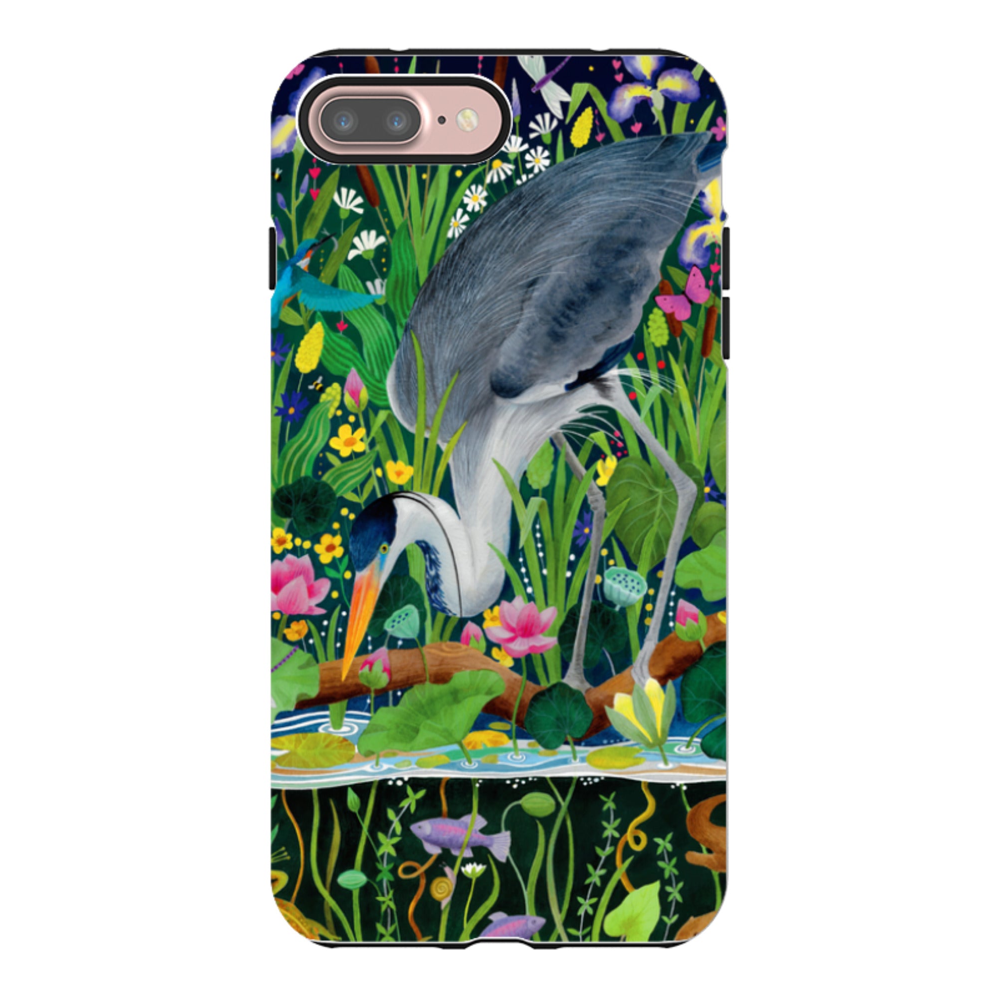 iPhone Tough Case - Heron Fishing By Bex Parkin