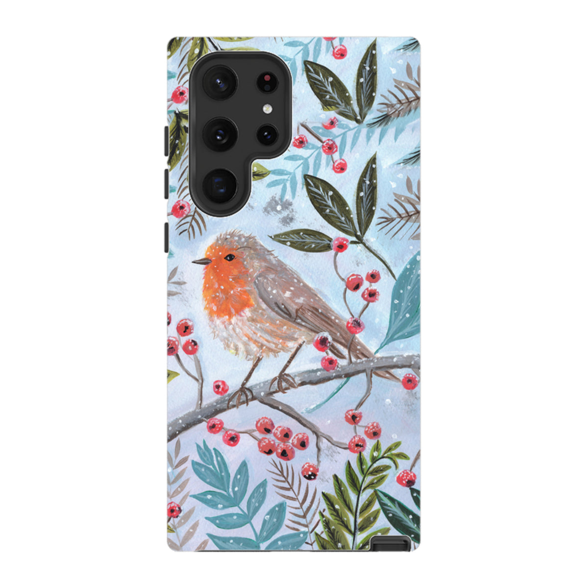 Samsung Tough Case - Robin With Berries By Mary Stubberfield