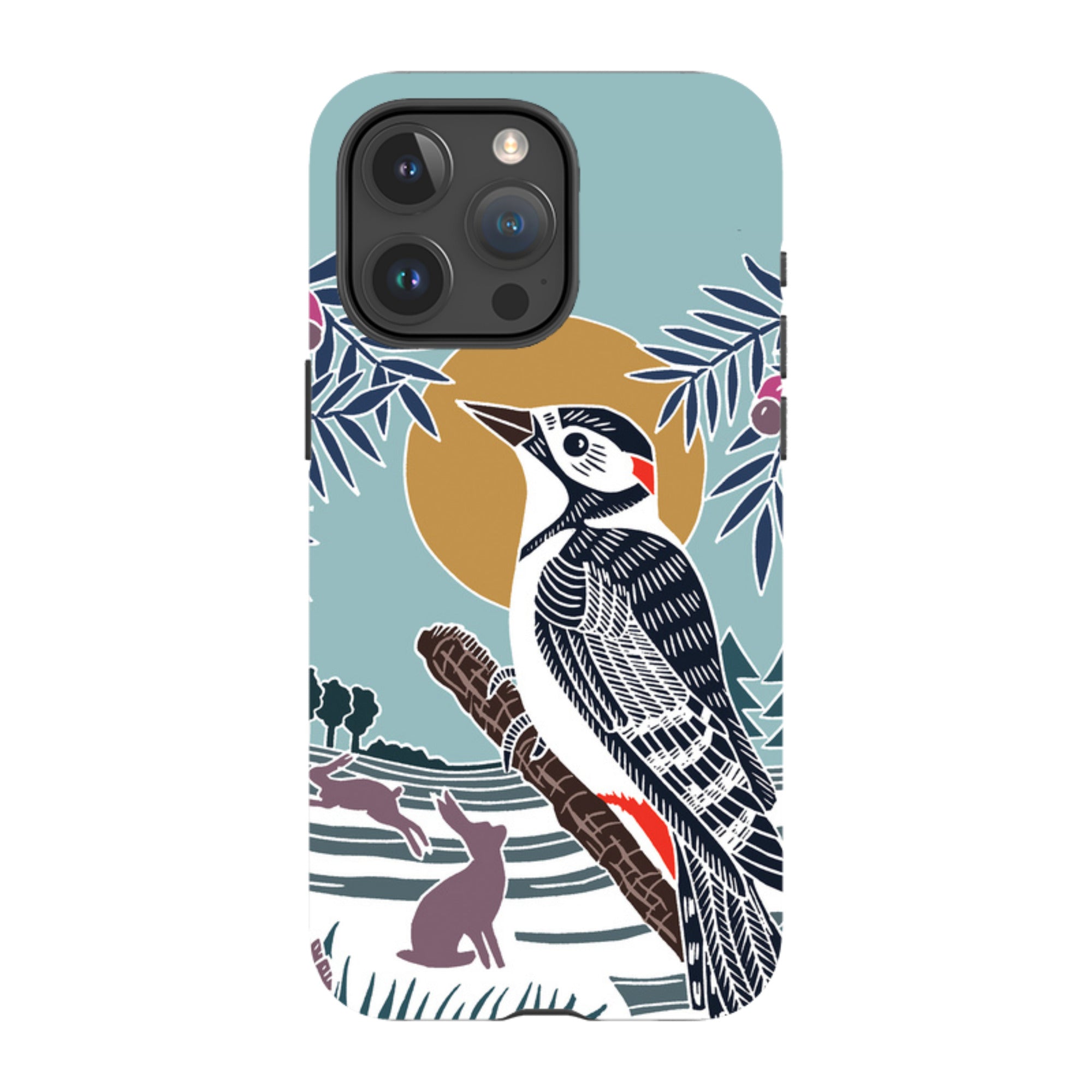 iPhone Tough Case - Woodpecker Brown By Kate Heiss
