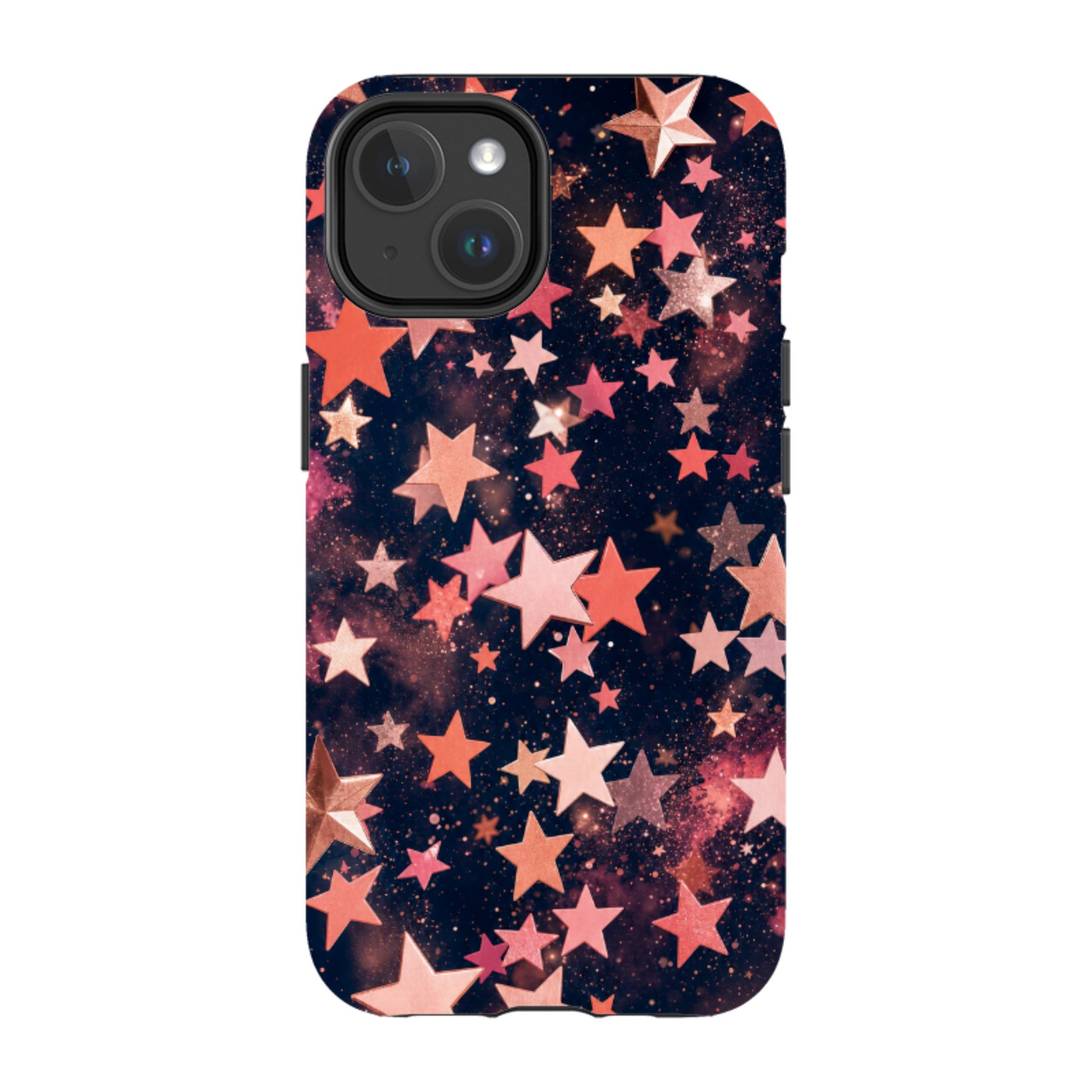 iPhone MagSafe Tough Case - Rose Gold Galaxy Star