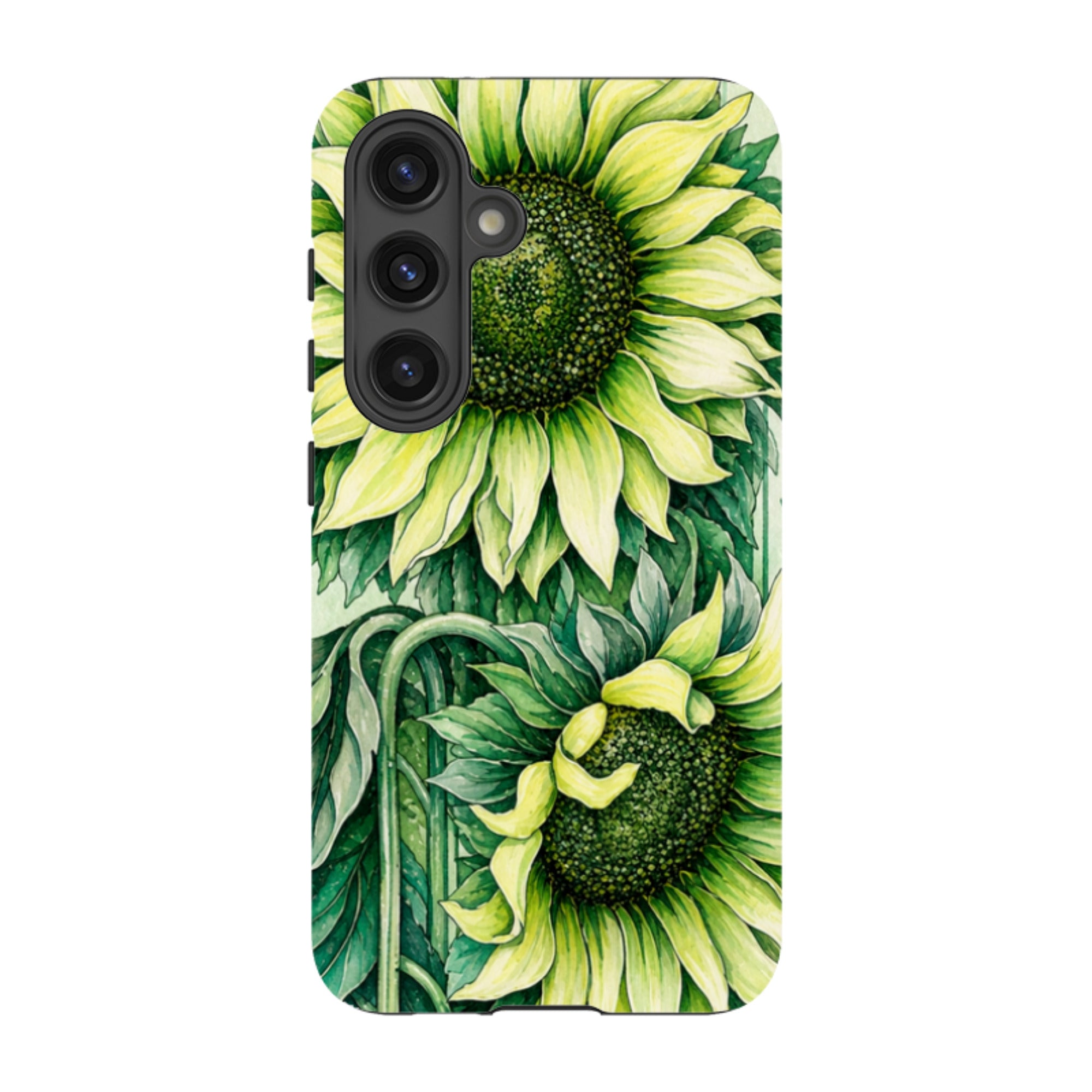 Samsung Tough Case - Sage Green Sunflower