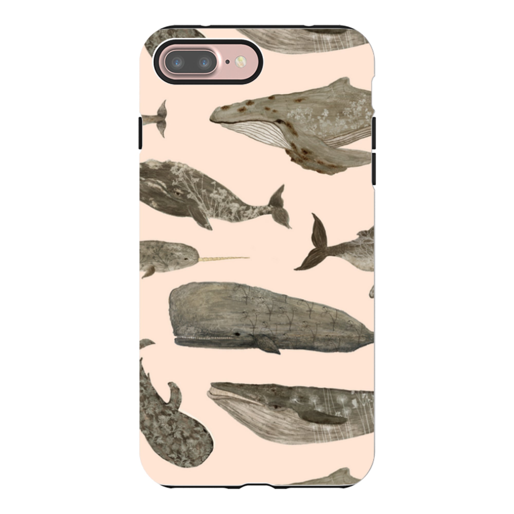 iPhone Tough Case - Wild Flower Whales II By Katherine Quinn