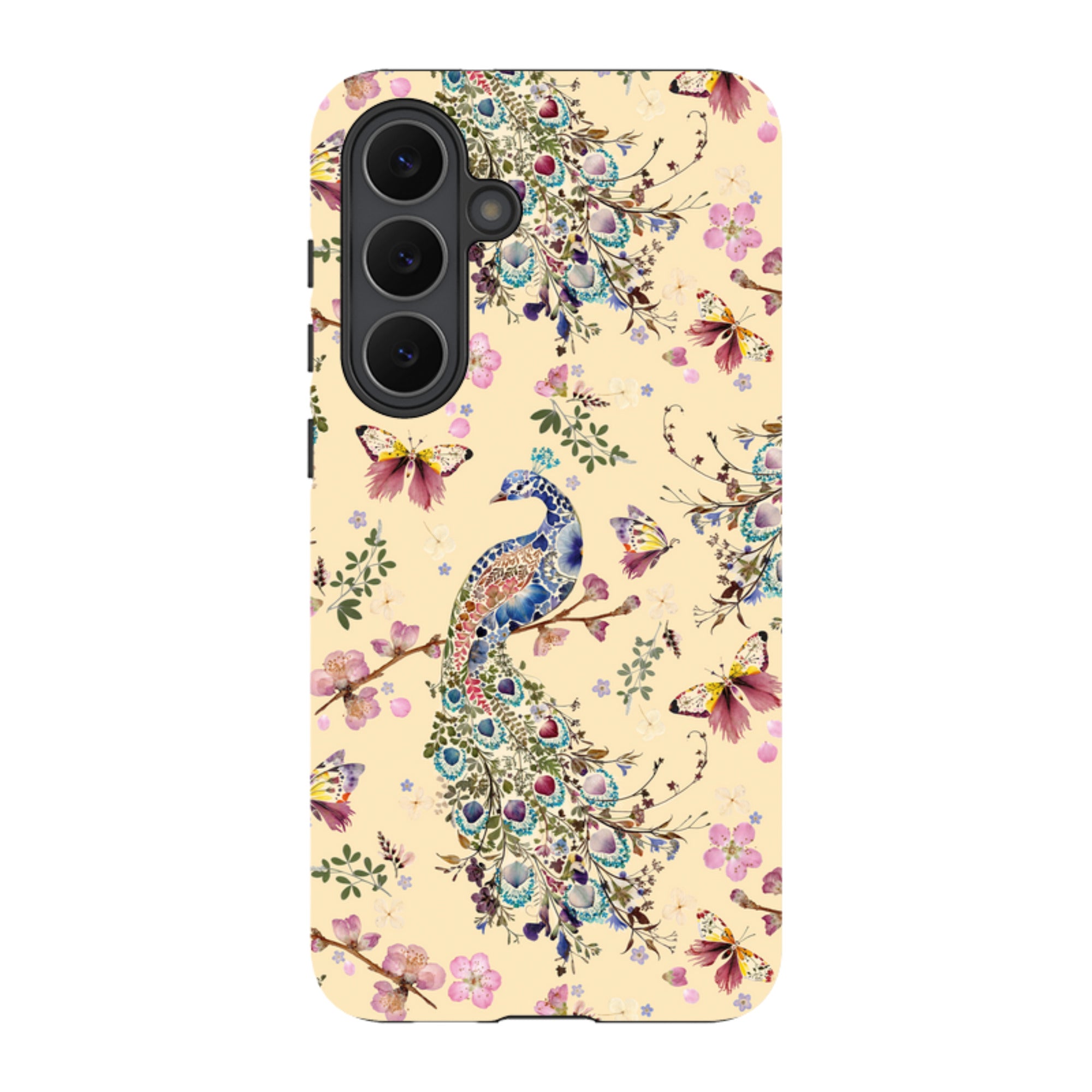Samsung Tough Case - Peacock and Cherry Blossoms Lilly By Helen Ahpornsiri
