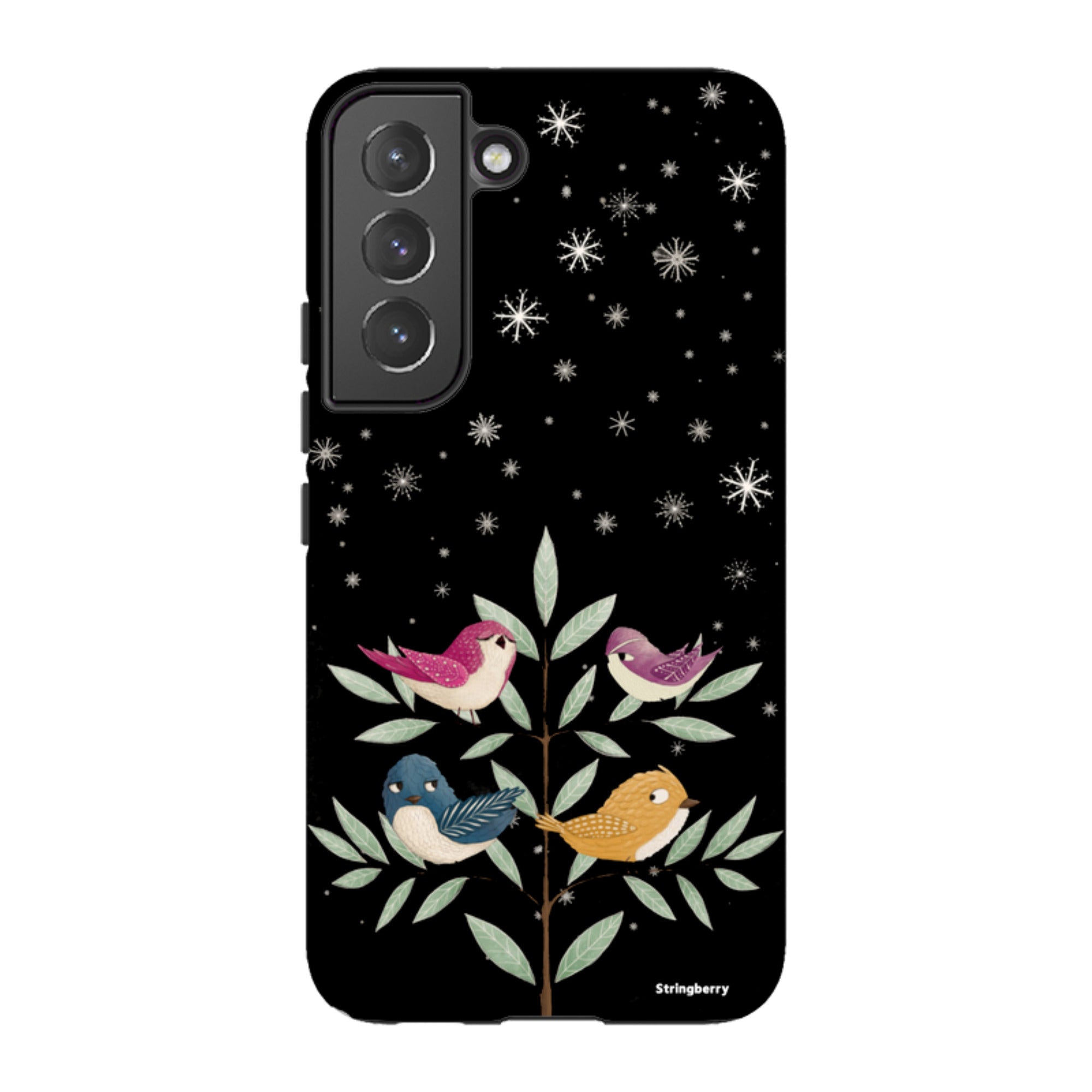 Samsung Tough Case - Garden Birds Black By Maja Lindberg