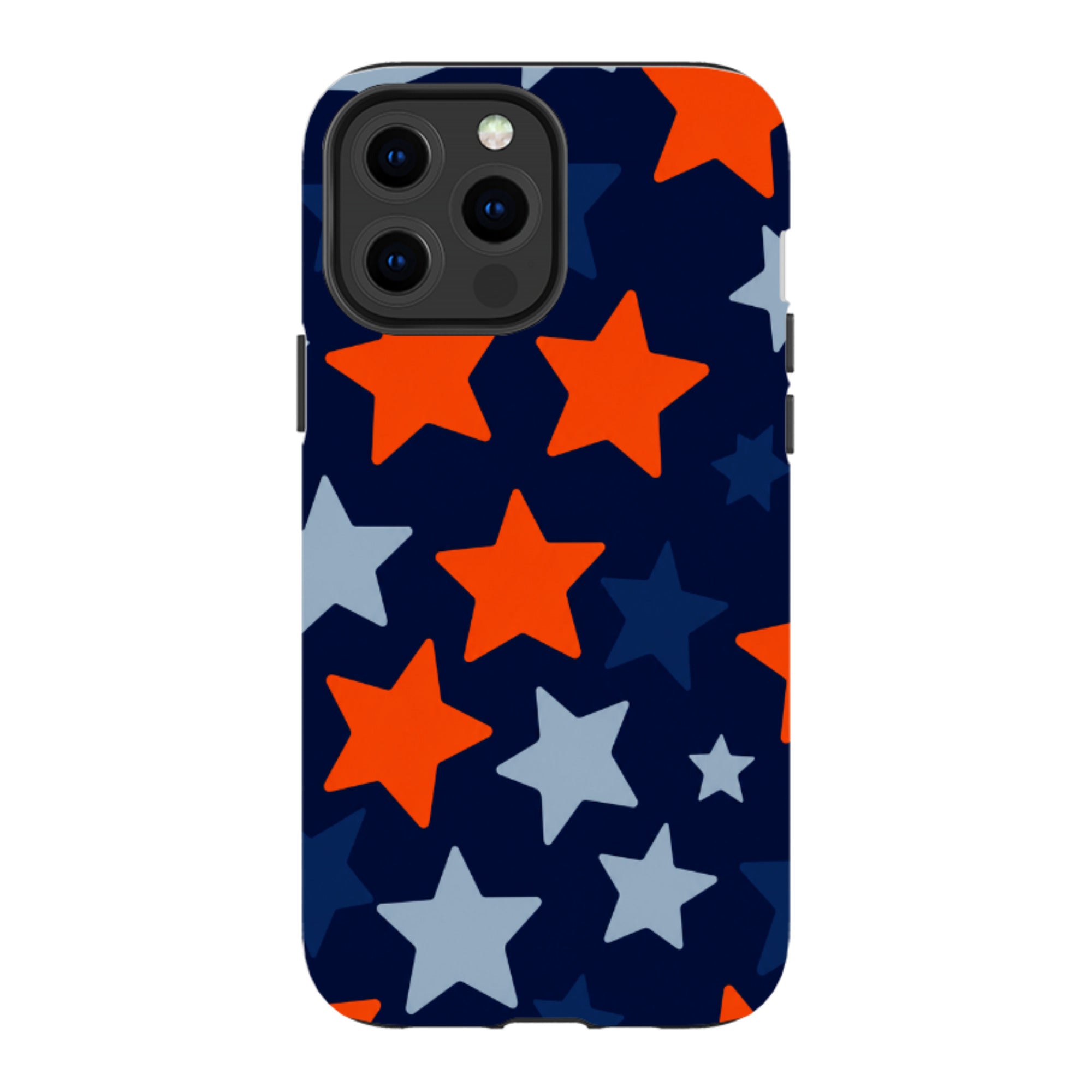 iPhone Tough Case - Navy Blue & Orange Star