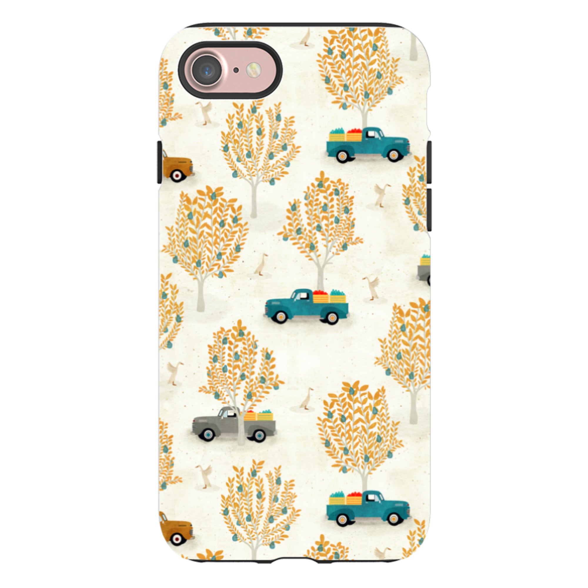 iPhone Tough Case - Pear Trees and Trucks By Katherine Quinn