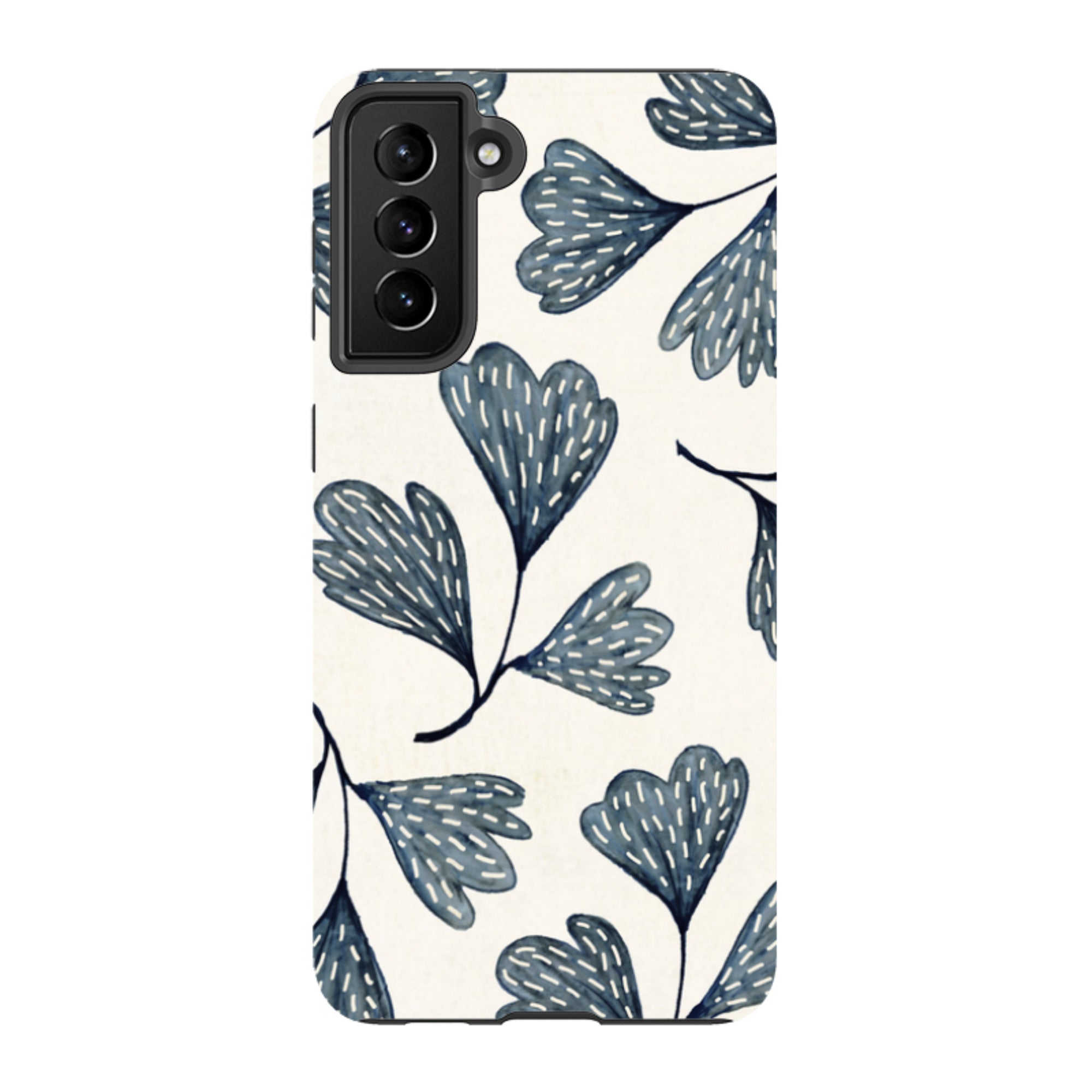 Samsung Tough Case - Indigo Leaves By Katherine Quinn