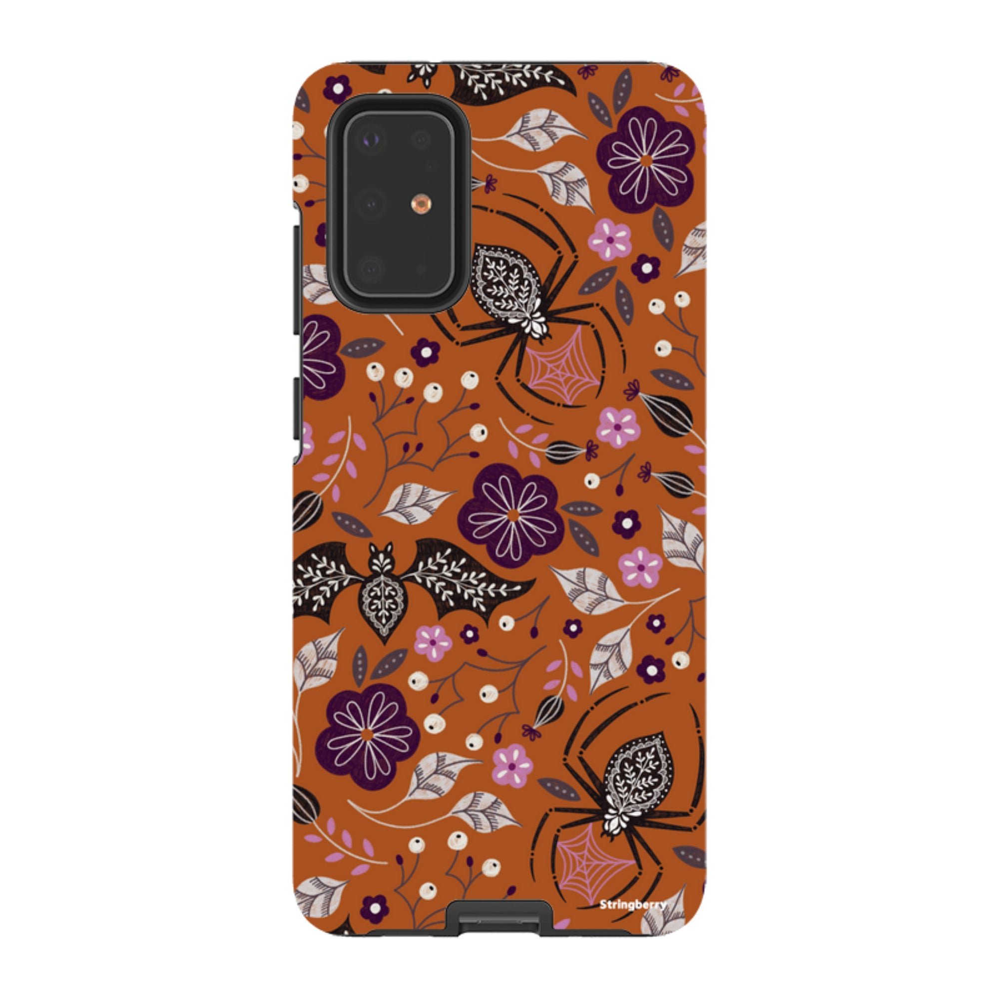 Samsung Tough Case - SpiderBat Pattern Orange By Jenny Zemanek