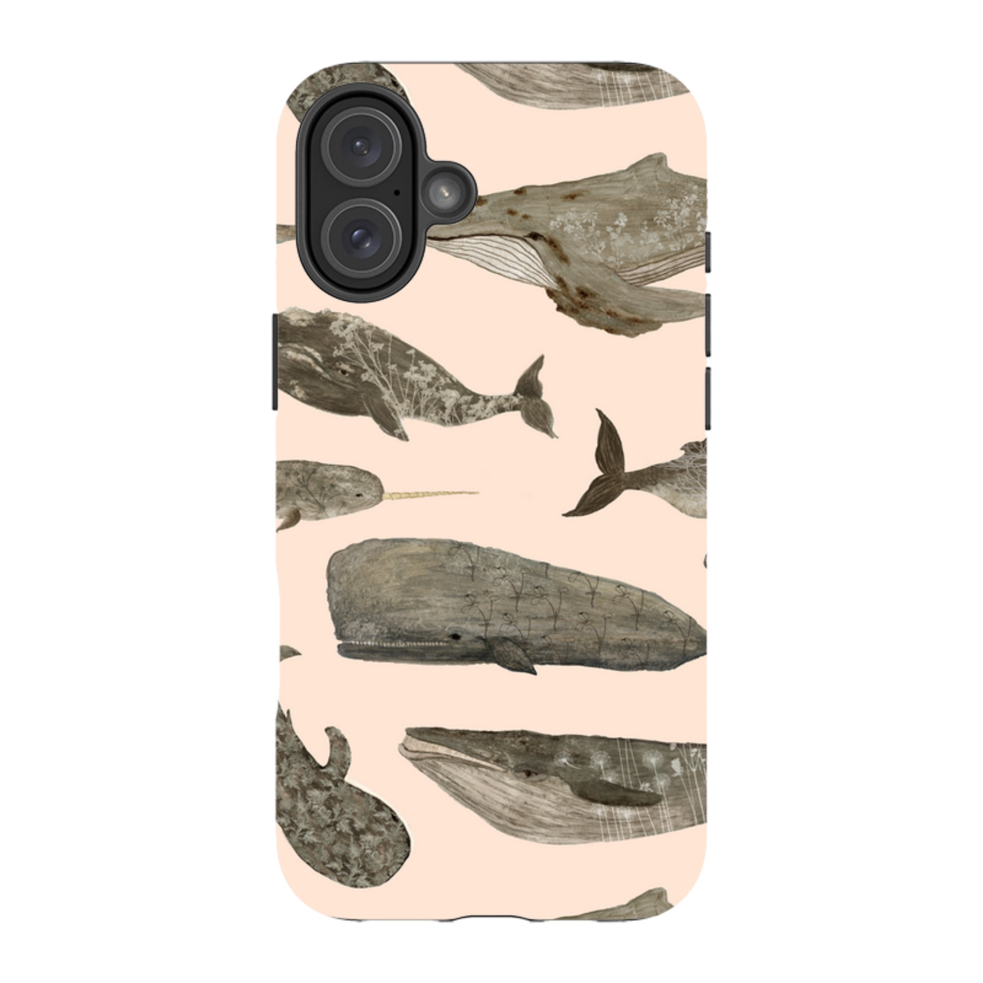 iPhone Tough Case - Wild Flower Whales II By Katherine Quinn