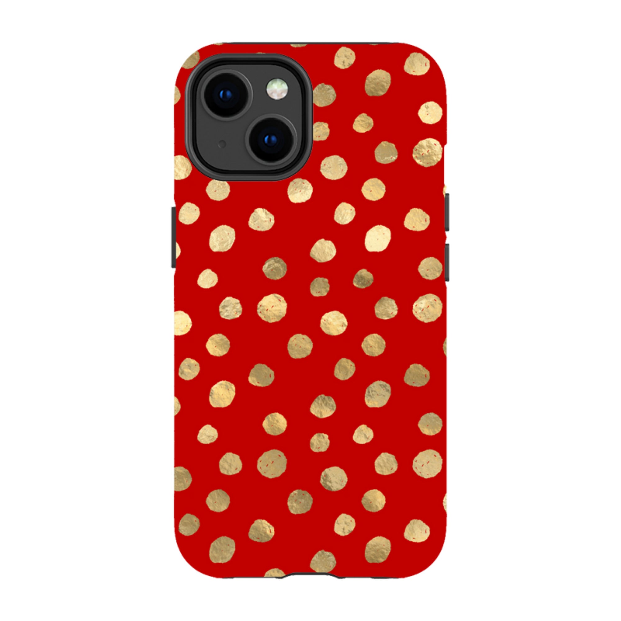 iPhone Tough Case - Burgundy and Gold Stars