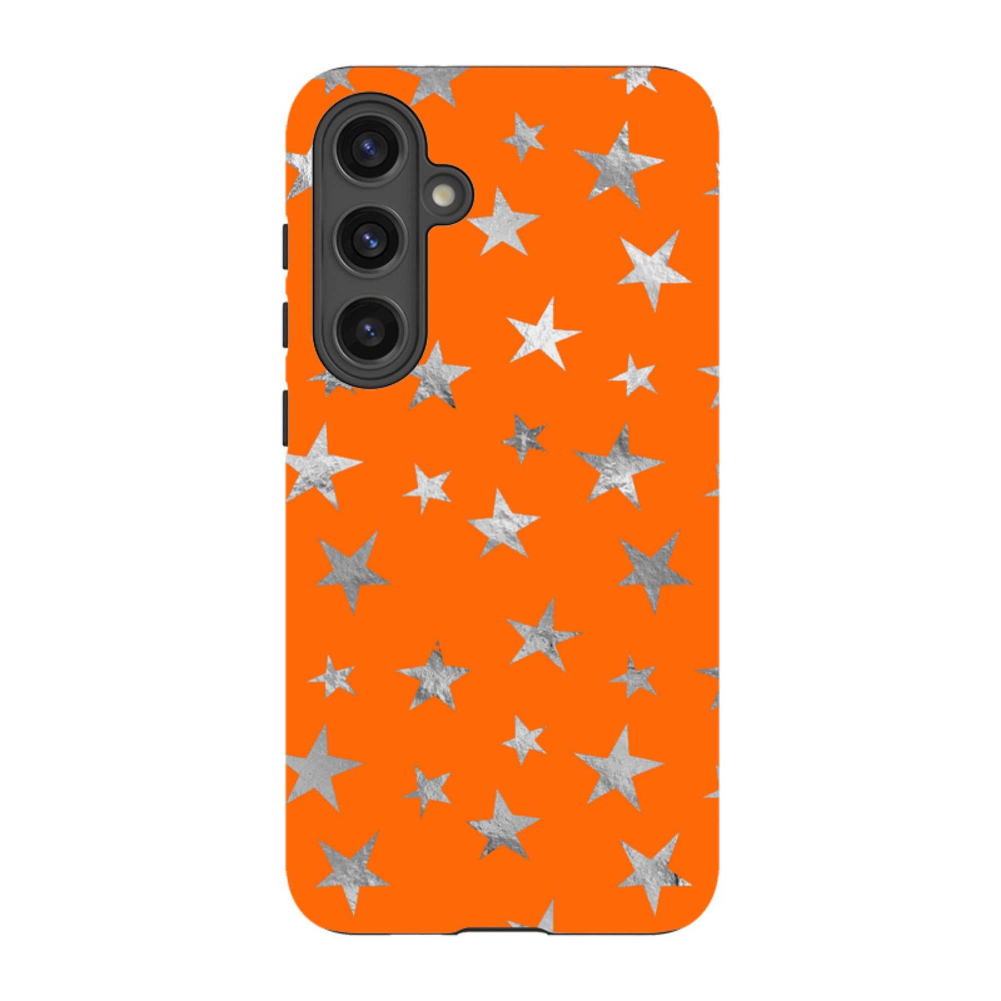 Samsung Tough Case - Orange and Silver Stars