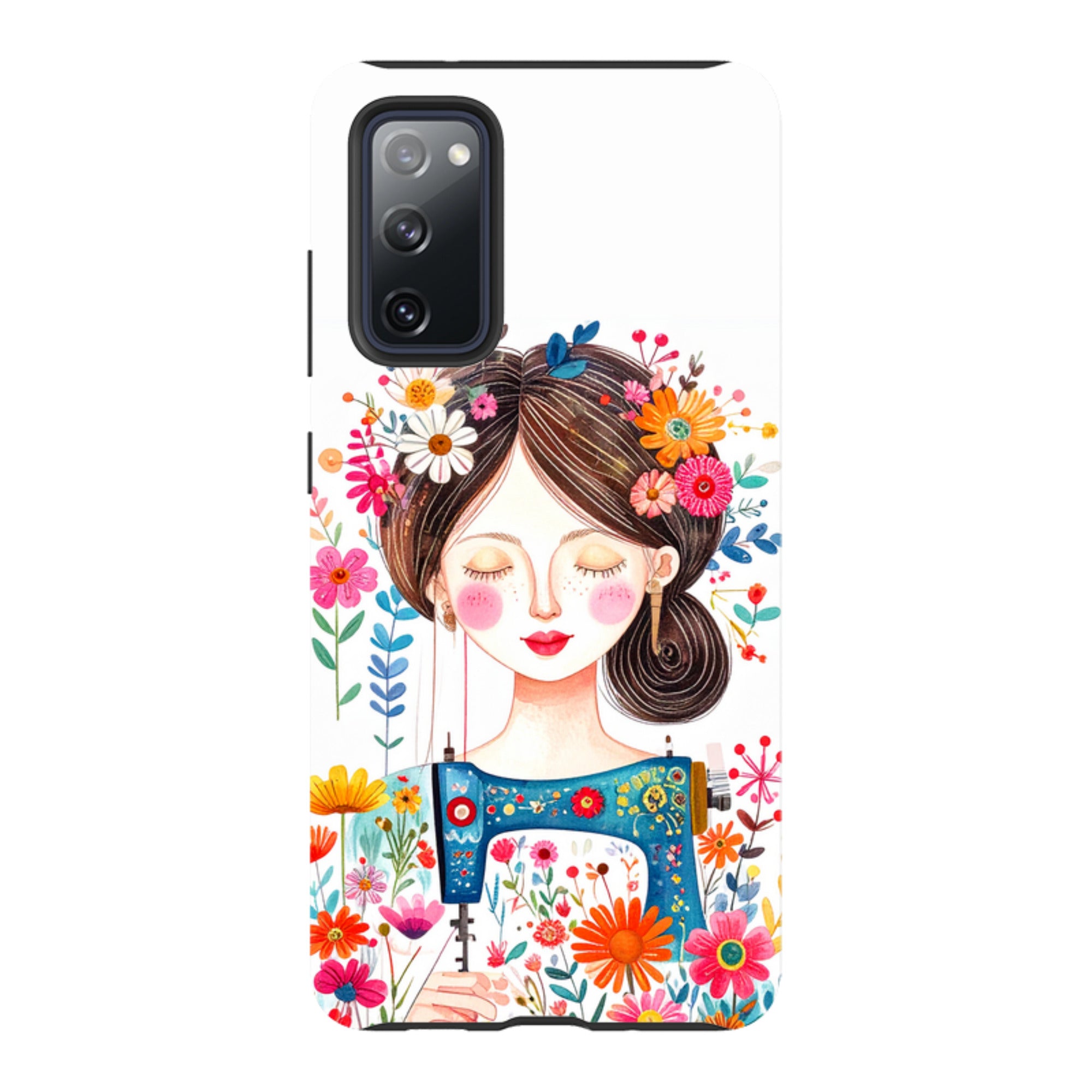 Samsung Tough  Case - Floral Sewing Lady