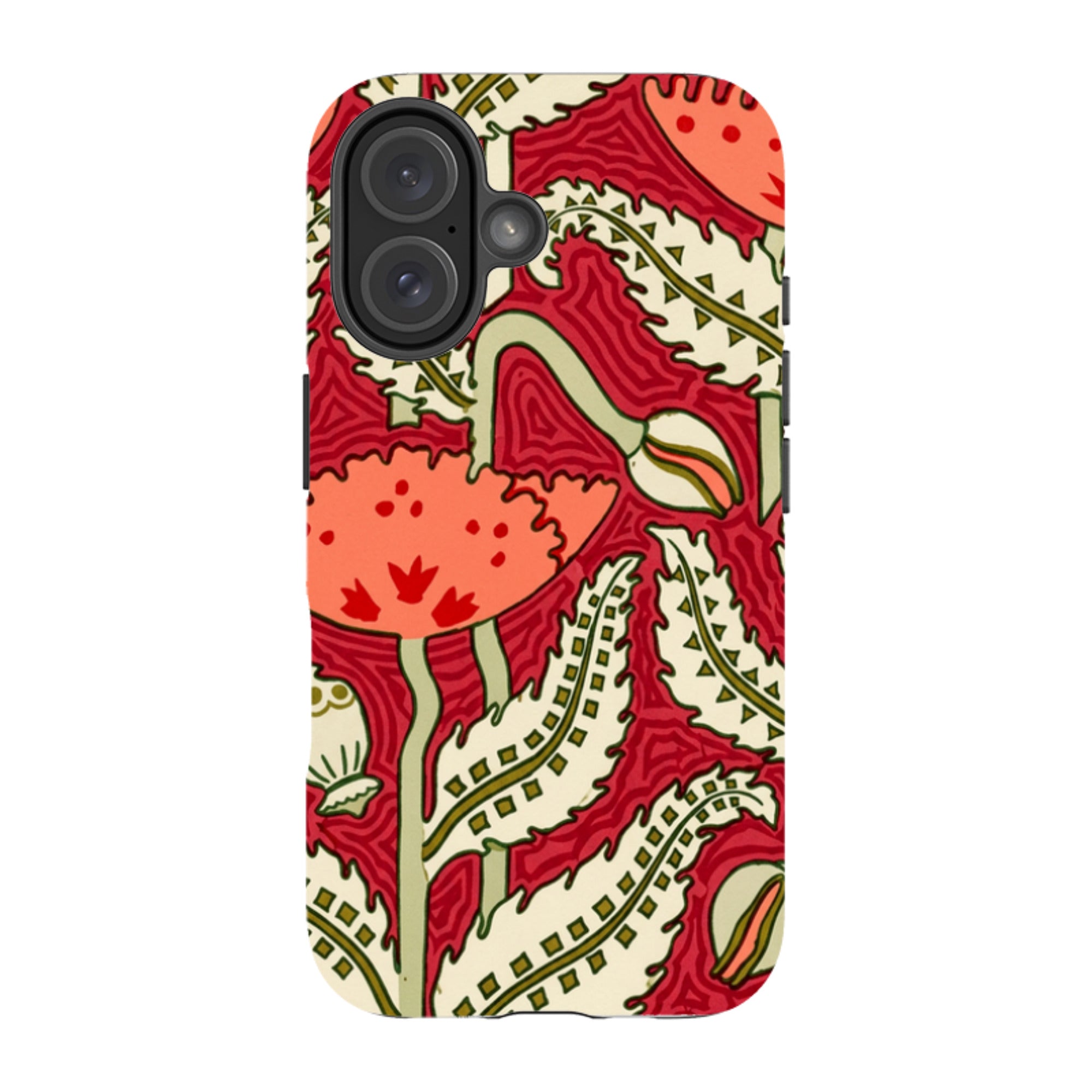 iPhone MagSafe Tough Case - William Morris Red Floral