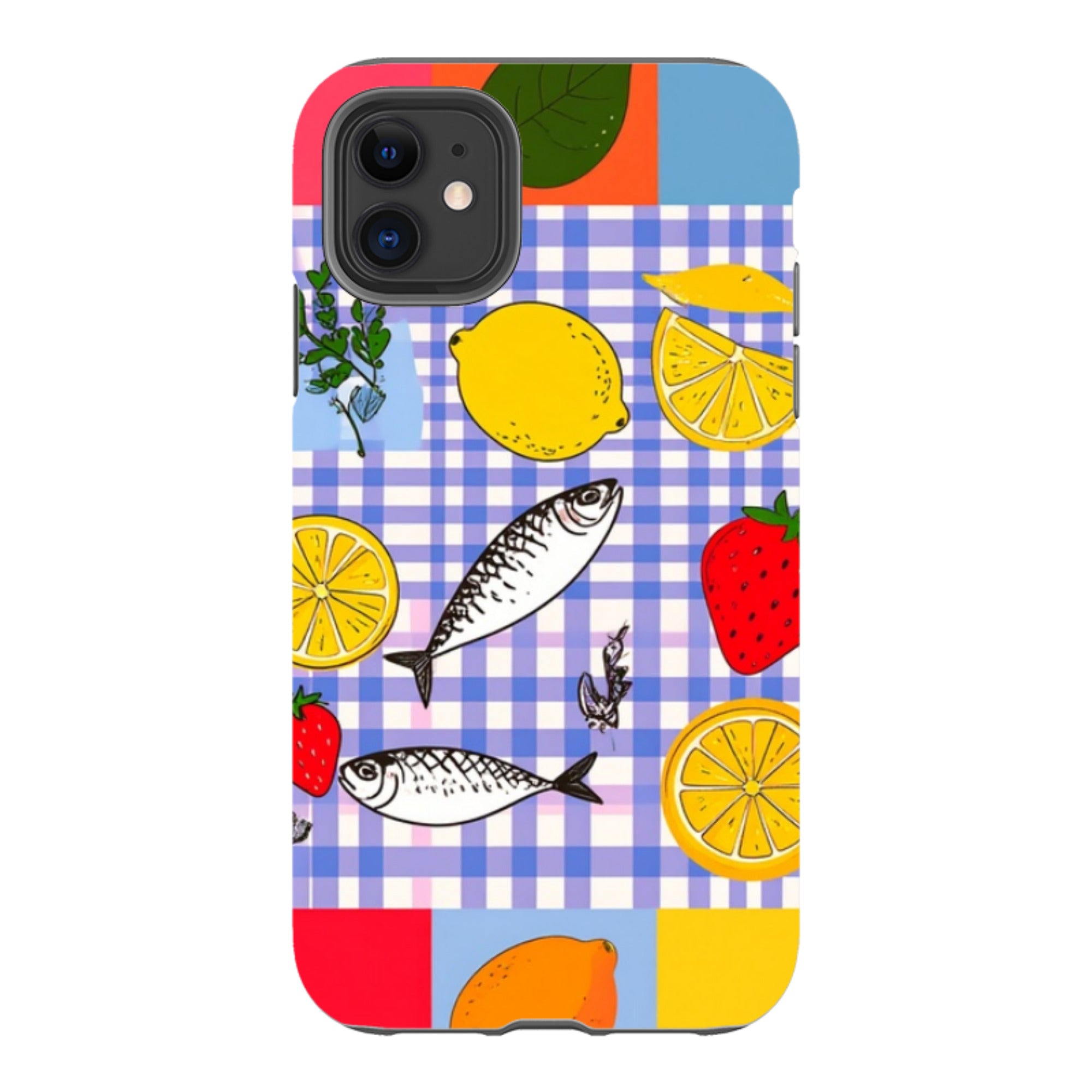 iPhone Tough Case - Sardines and Checks