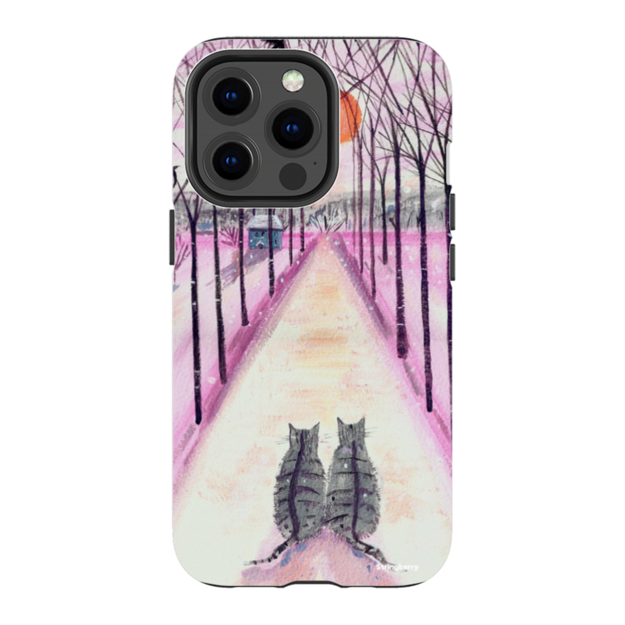 iPhone Tough Case - Winter Cats By Mary Stubberfield