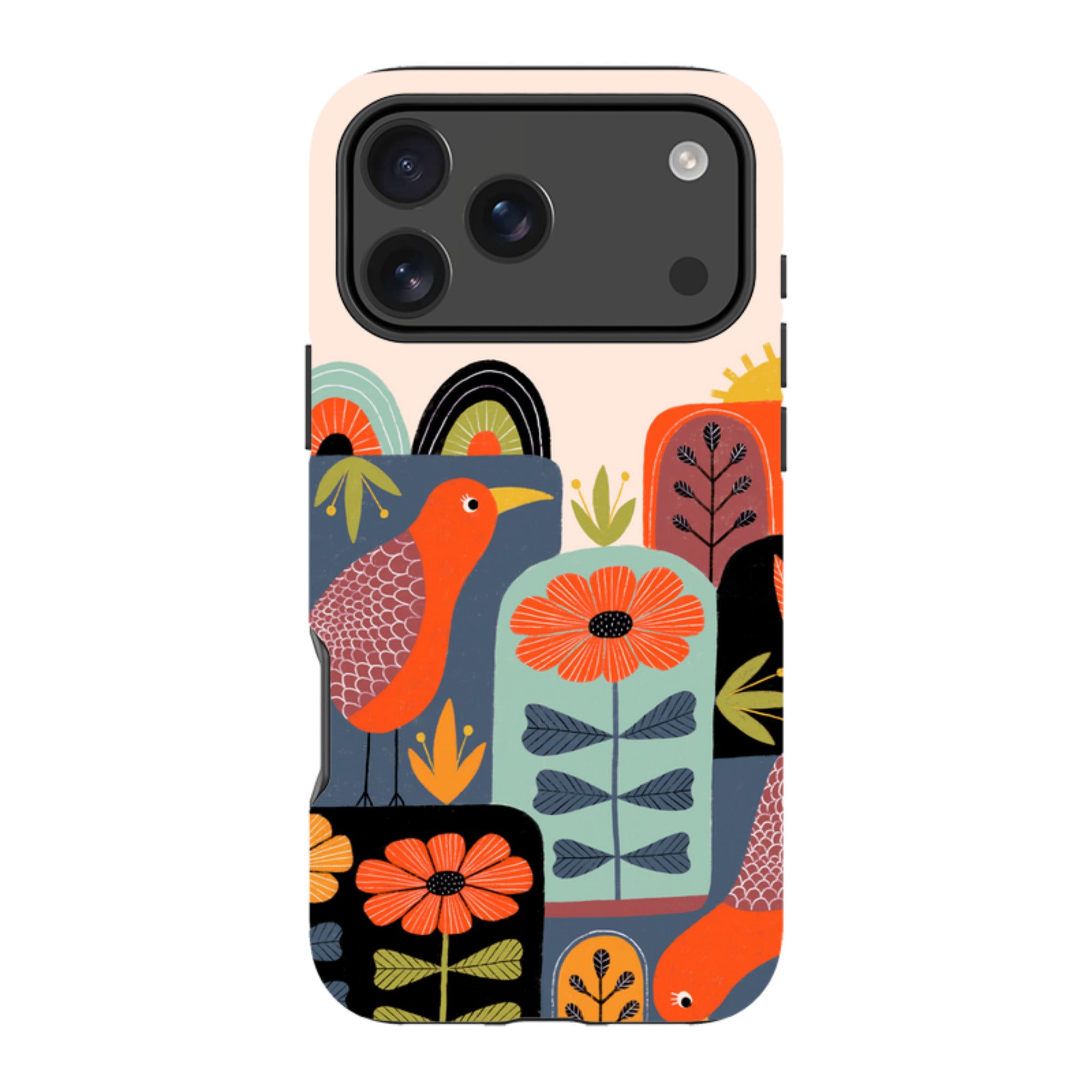 iPhone Tough Case - Folky Birds III By Suzy Taylor