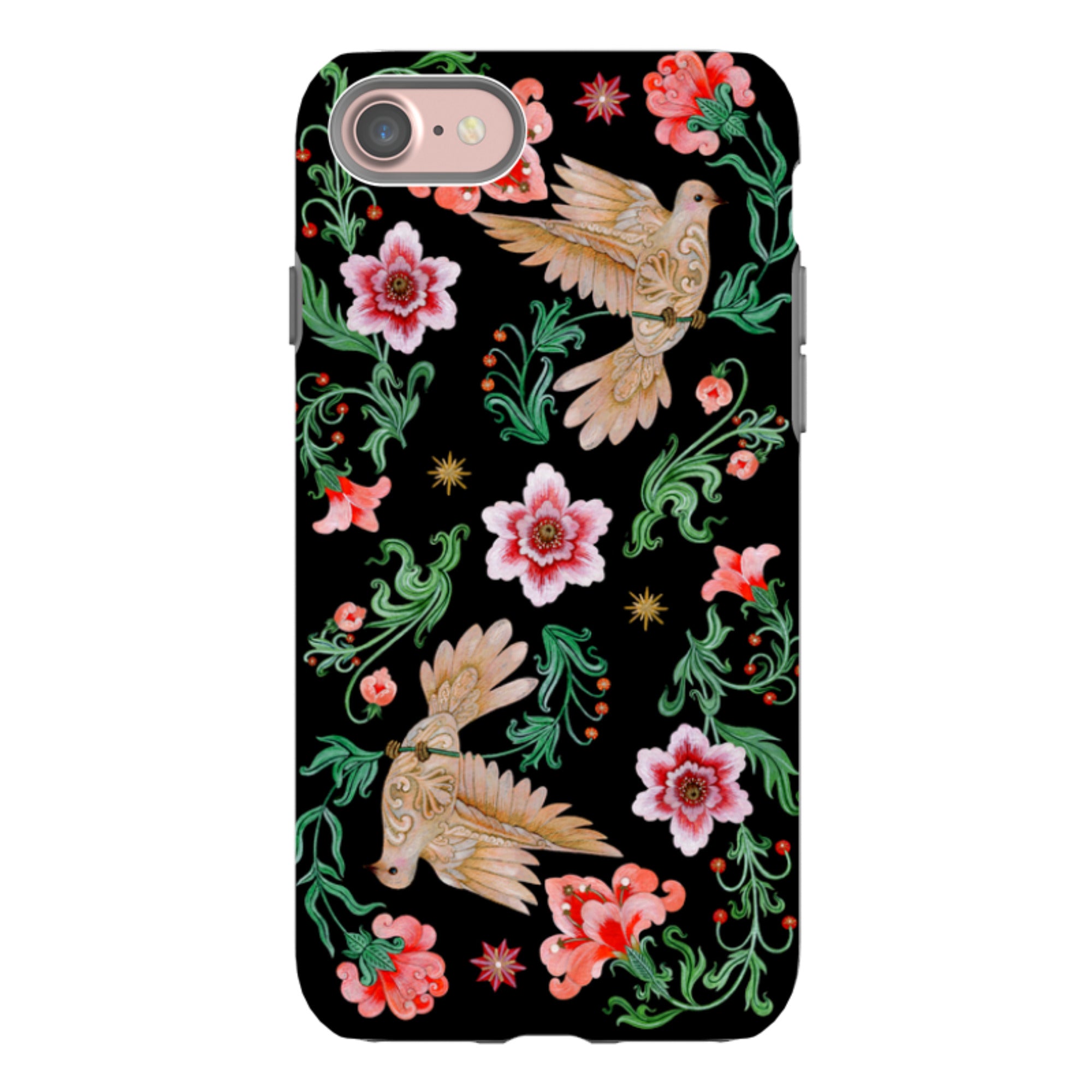 iPhone Tough  Case - Two Turtle Doves By Maria Matos