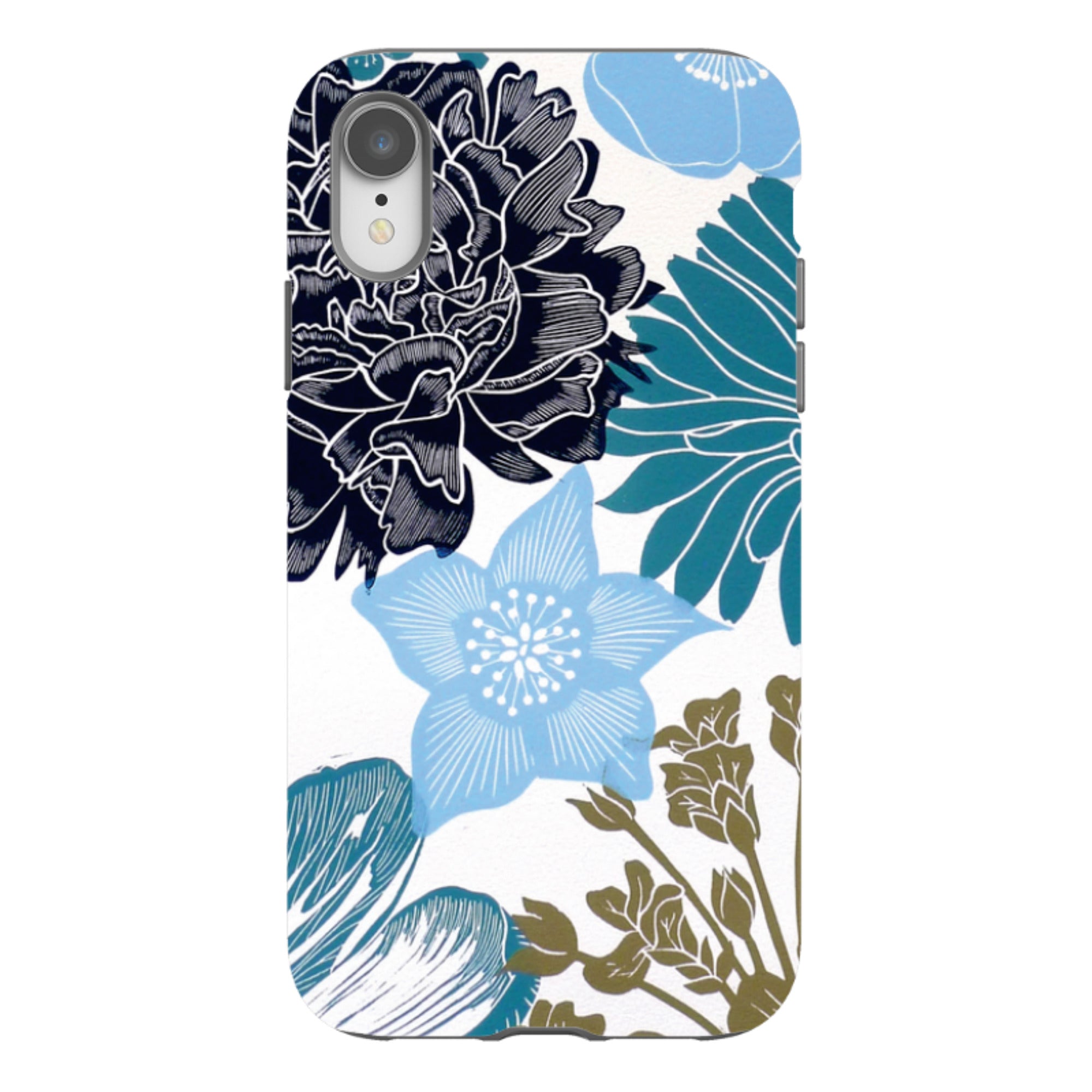 iPhone Tough Case - Cottage Garden Blue By Kate Heiss