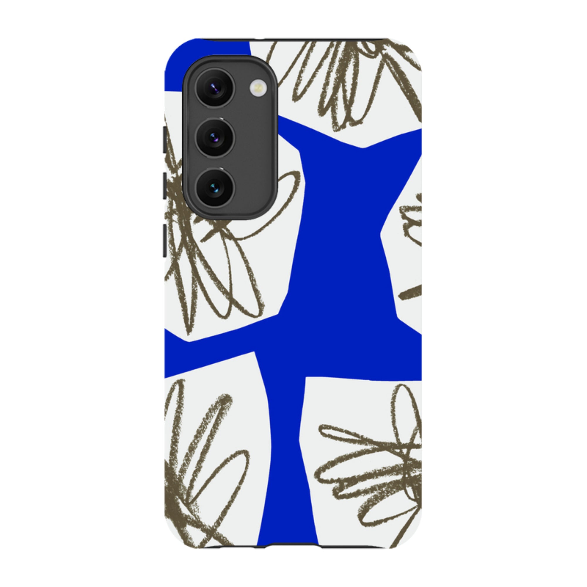 Samsung Tough Case - Blue Collage Flower By Kitty Joseph