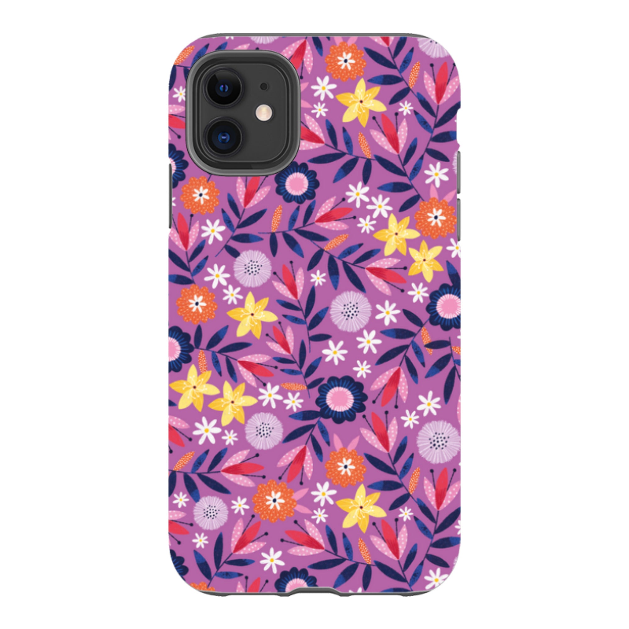 iPhone Tough Case - Scattered Flowers I By Ali Brookes