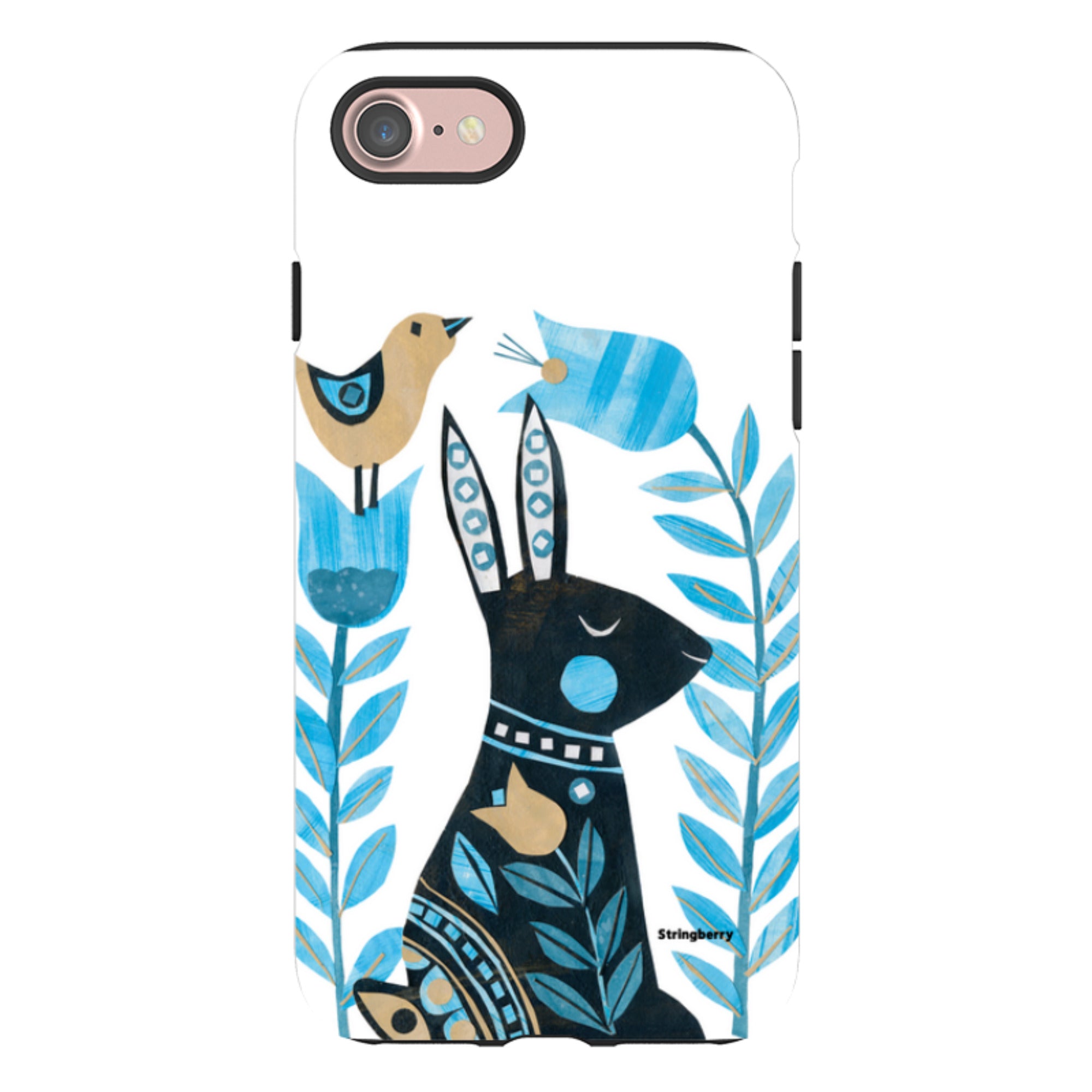 iPhone Tough Case - Folk Rabbit By Tracey English