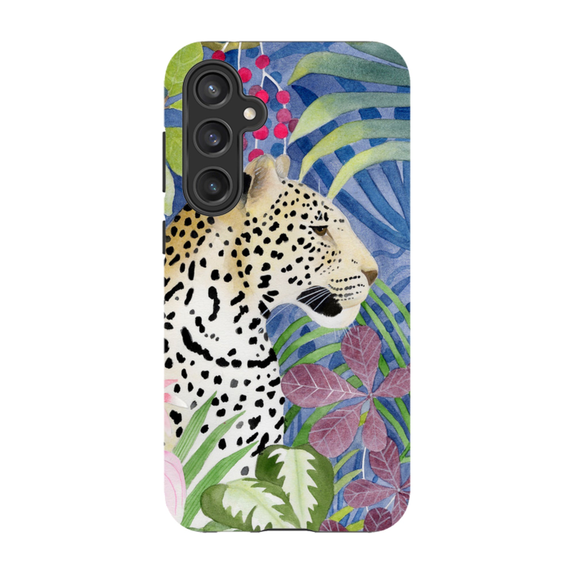 Samsung Tough Case - Blue Jungle Leopard By Bex Parkin