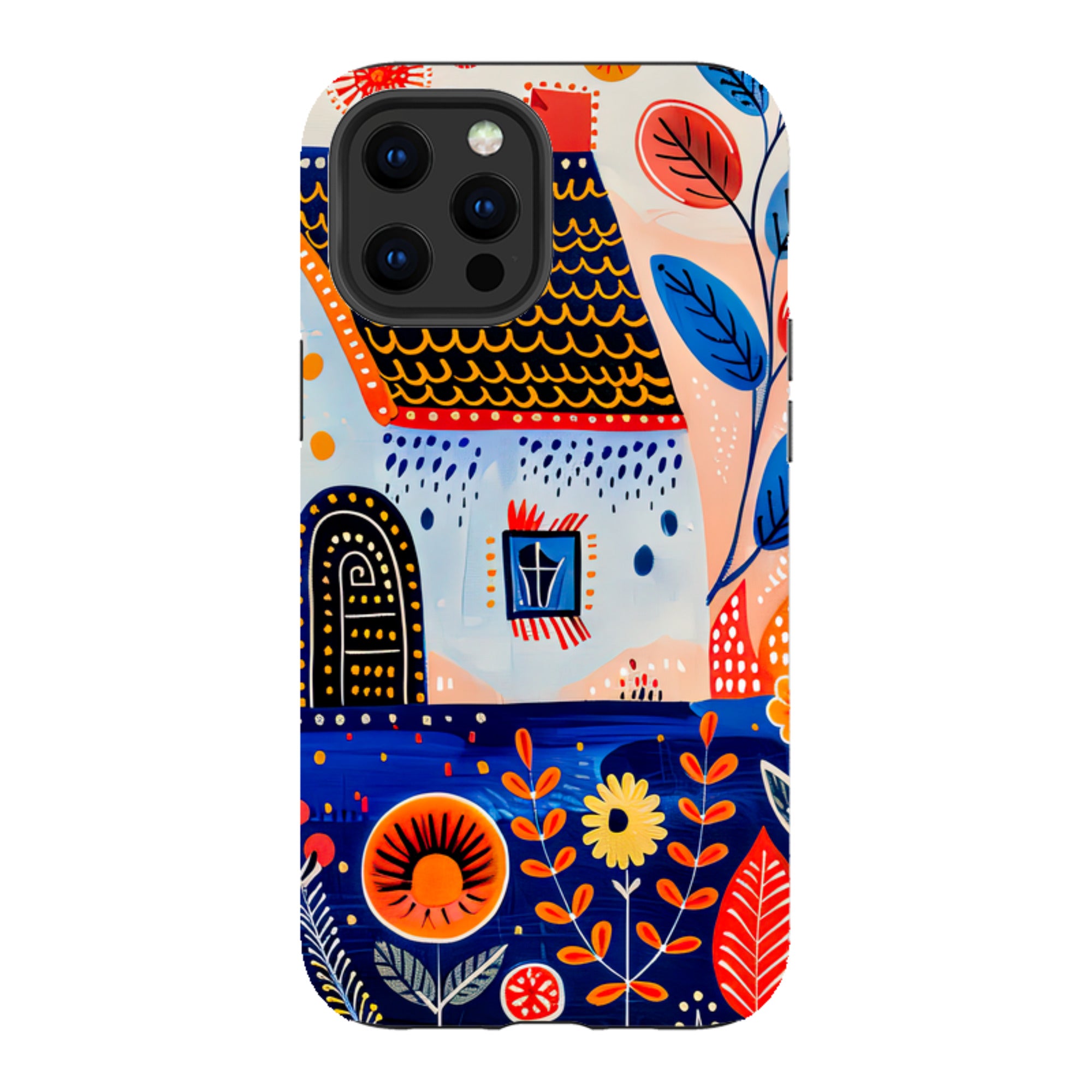 iPhone Case - Folk Art House VIII