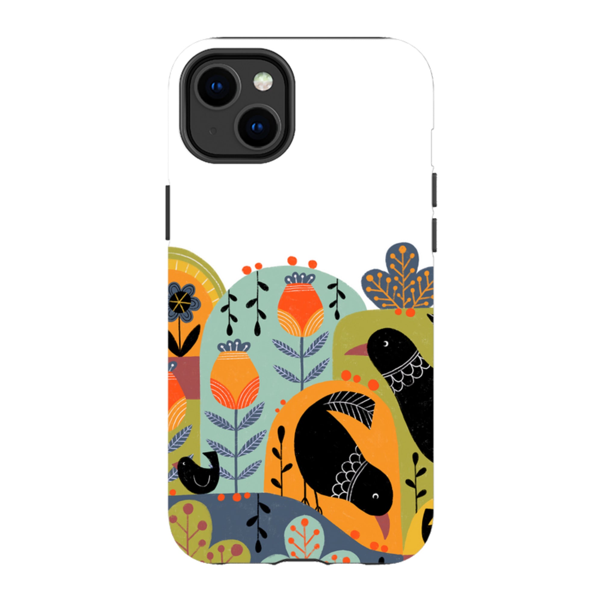 iPhone MagSafe Tough Case -  Folky Birds IV By Suzy Taylor