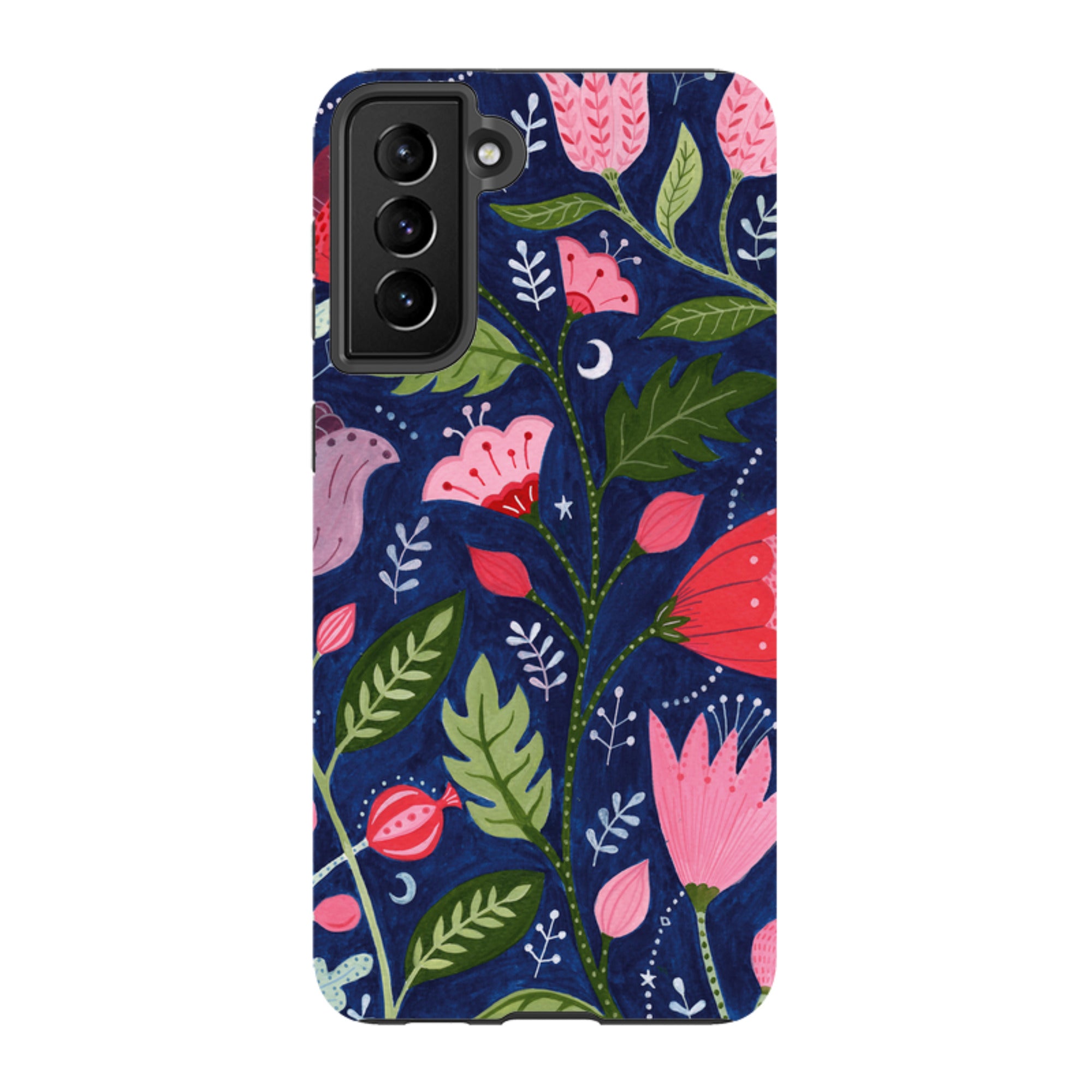 Samsung Tough Case - Flowers On Blue By Bex Parkin