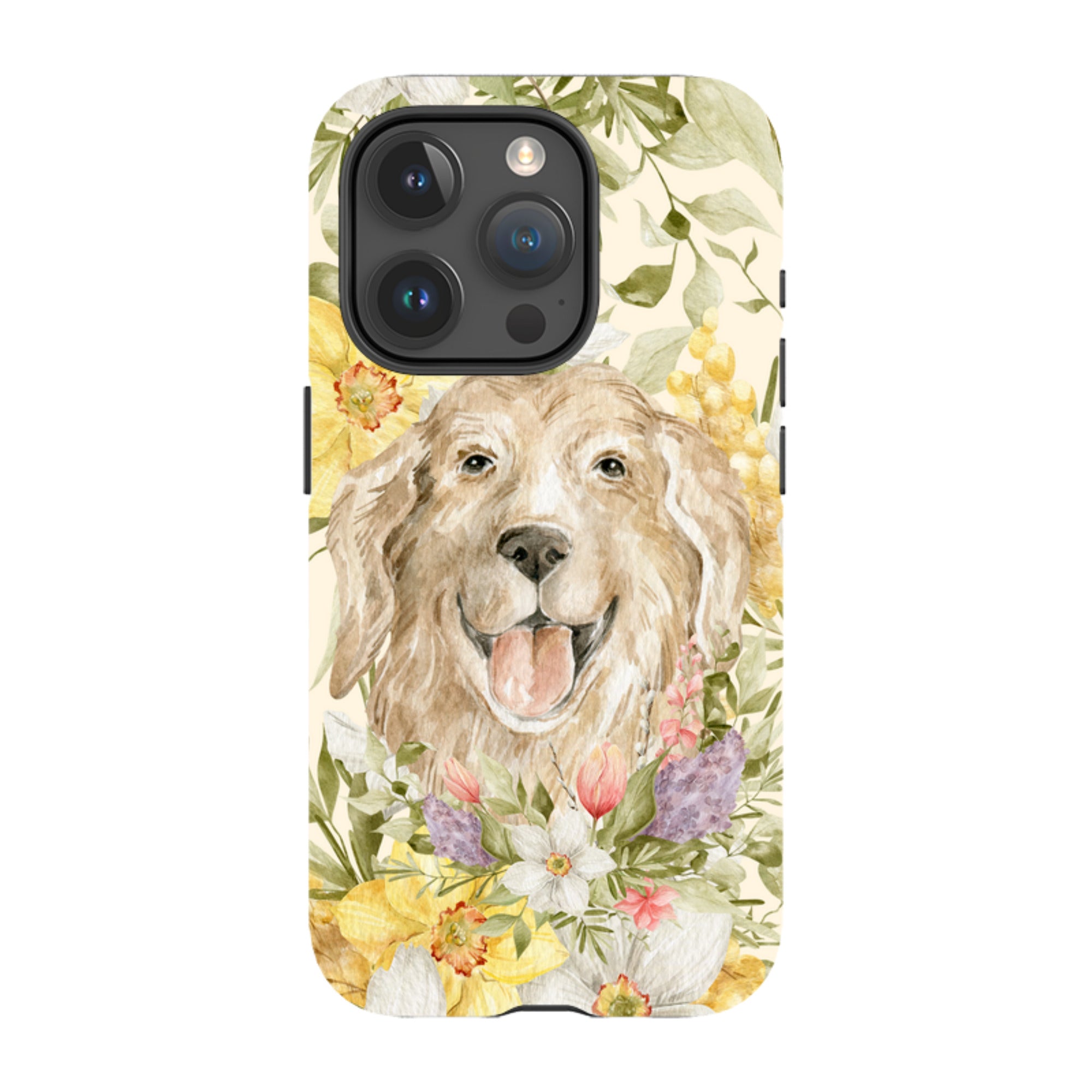 iPhone Tough Case - Floral Dog