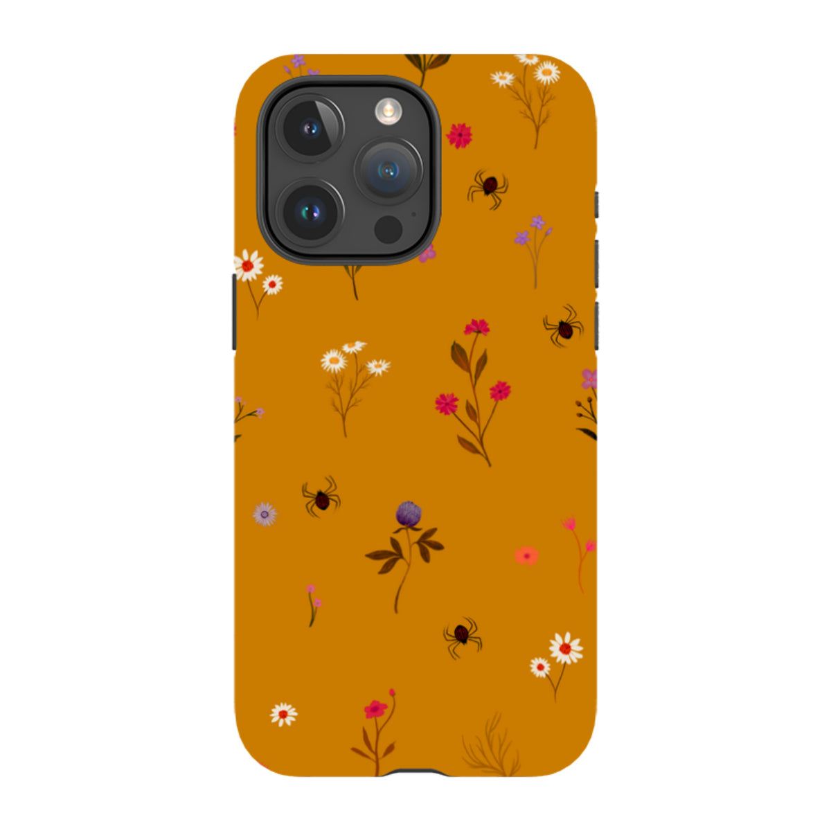 iPhone Tough Case - Florals and Spiders - Spice By Katherine Quinn
