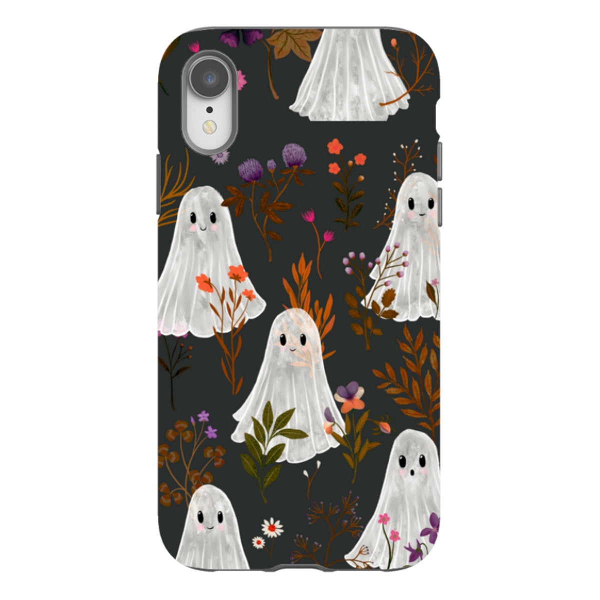 iPhone Tough Case - Ghost in the Garden - Charcoal By Katherine Quinn