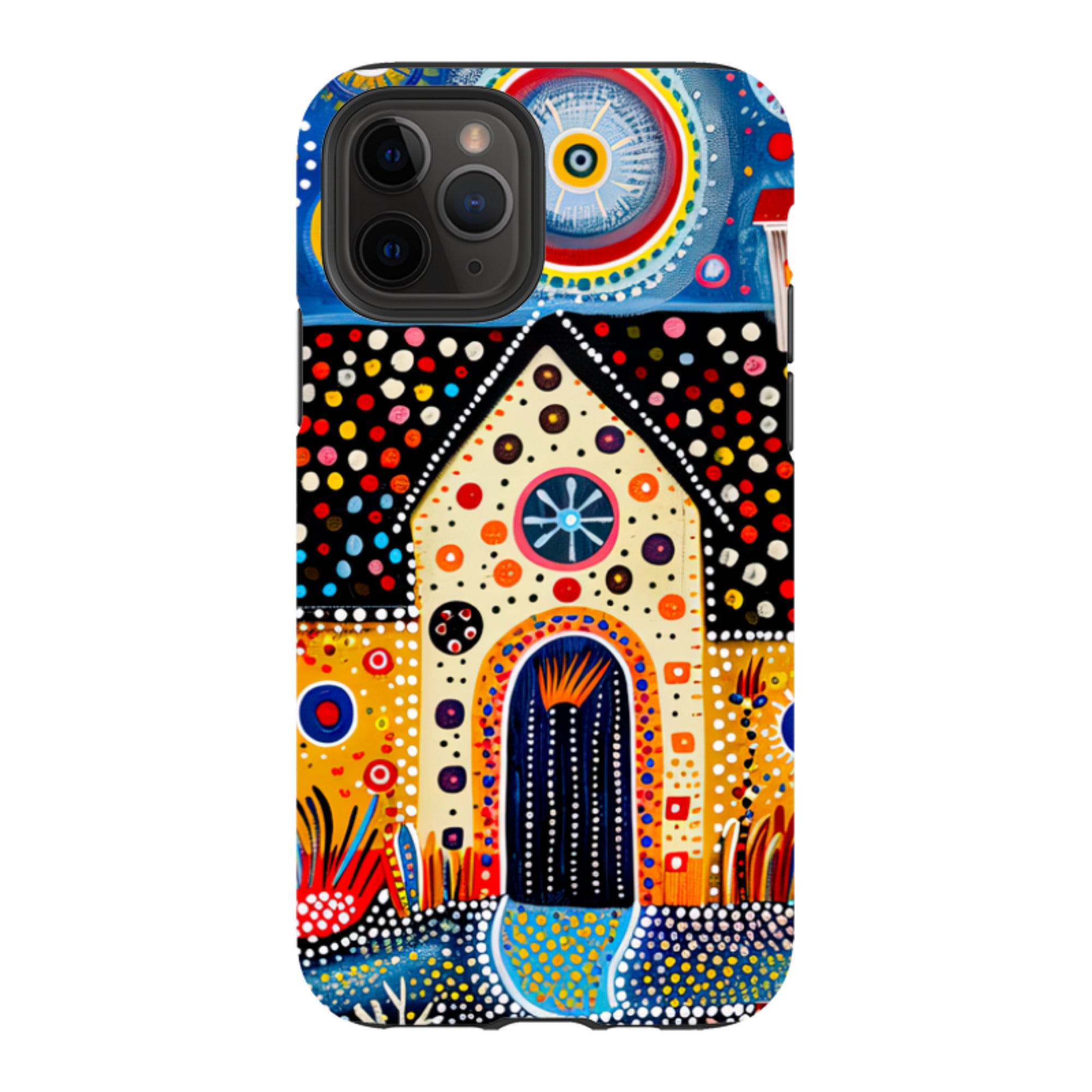 iPhone Case - Folk Art House IX