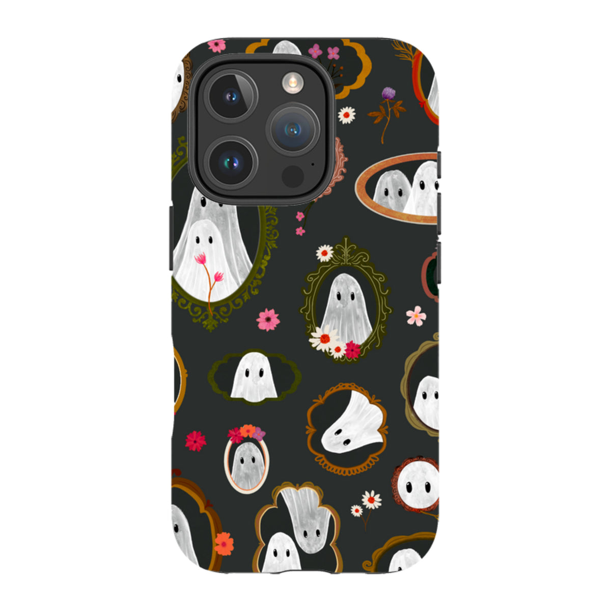 iPhone Tough Case - Framed Ghosts - Charcoal By Katherine Quinn