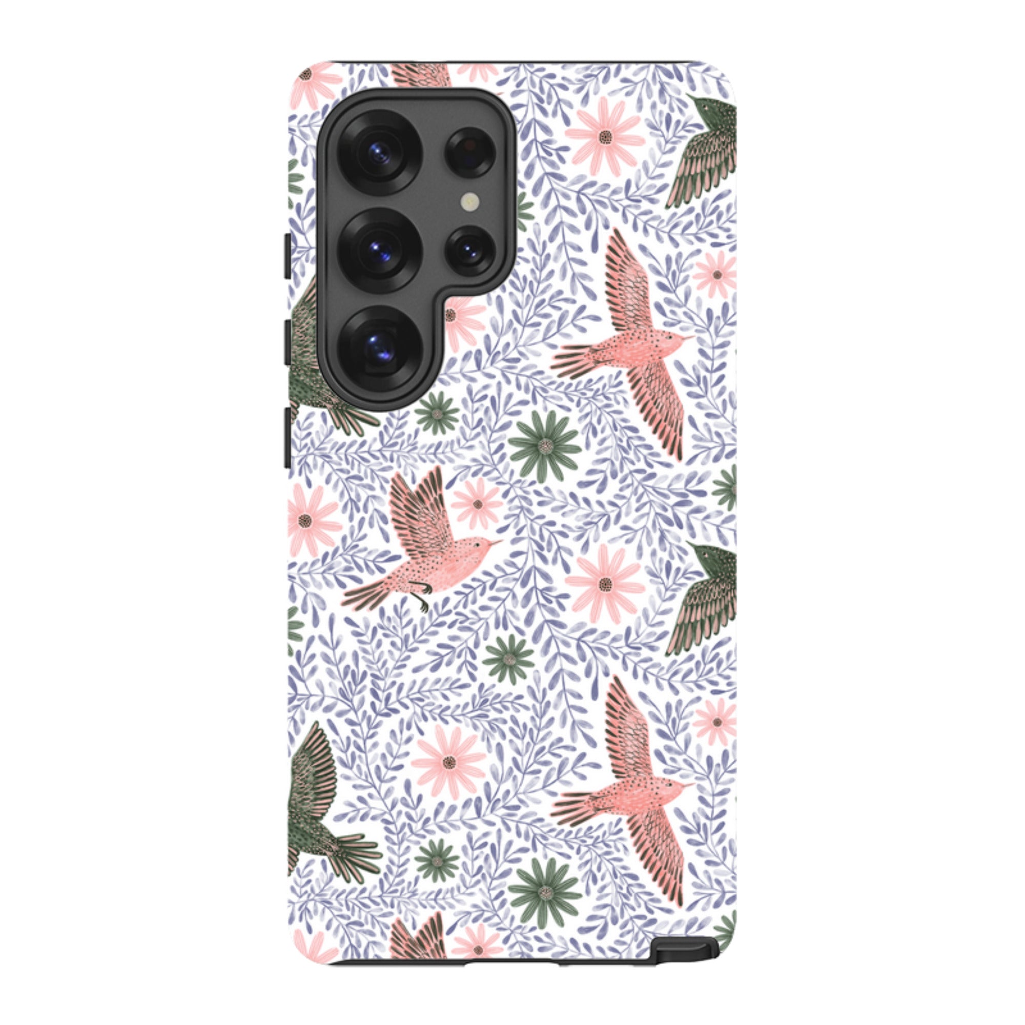 Samsung Tough Case - Bird Pattern Blue By Lee Foster Wilson